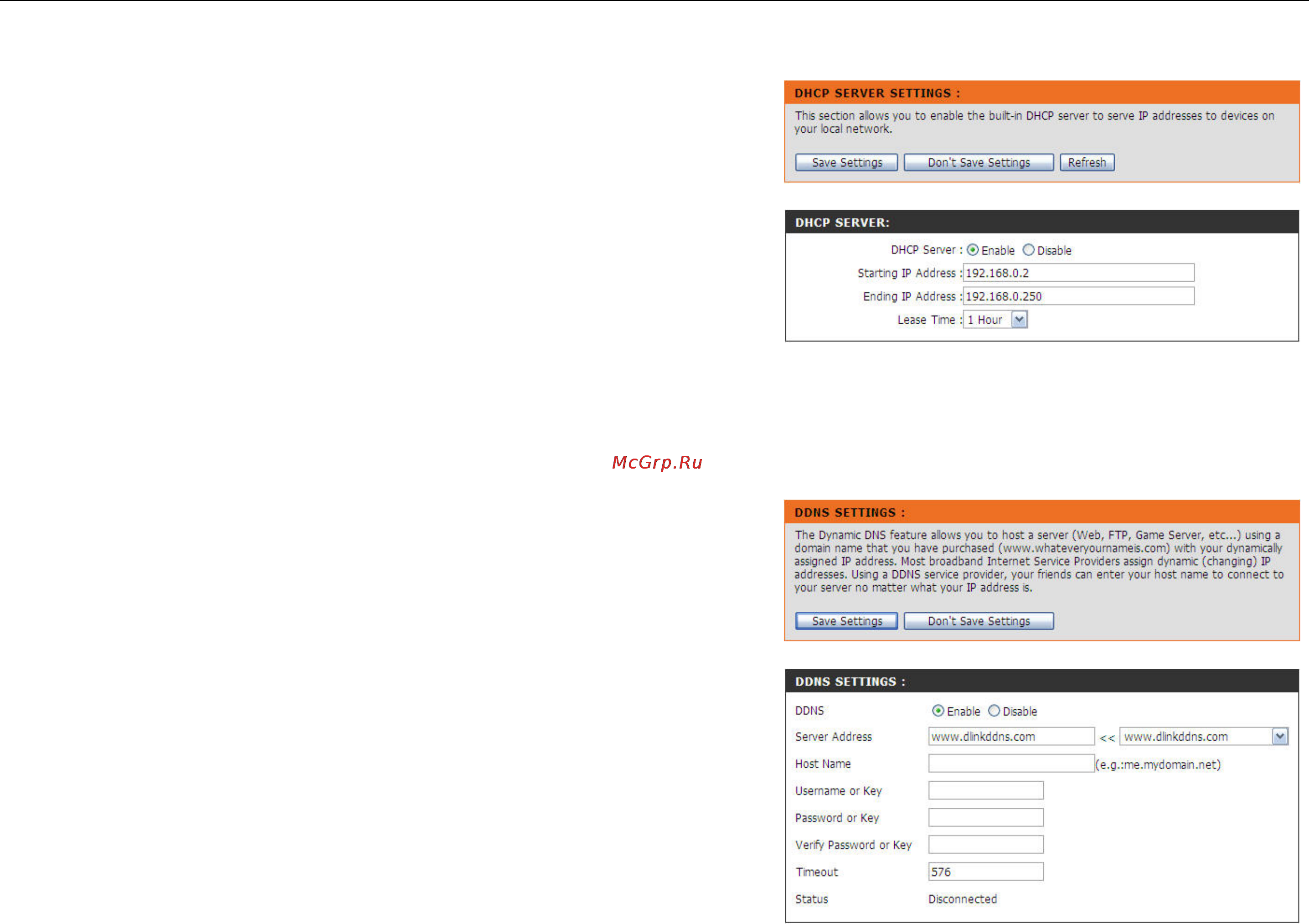 D-Link DNS-346 [45/85] Dhcp server page