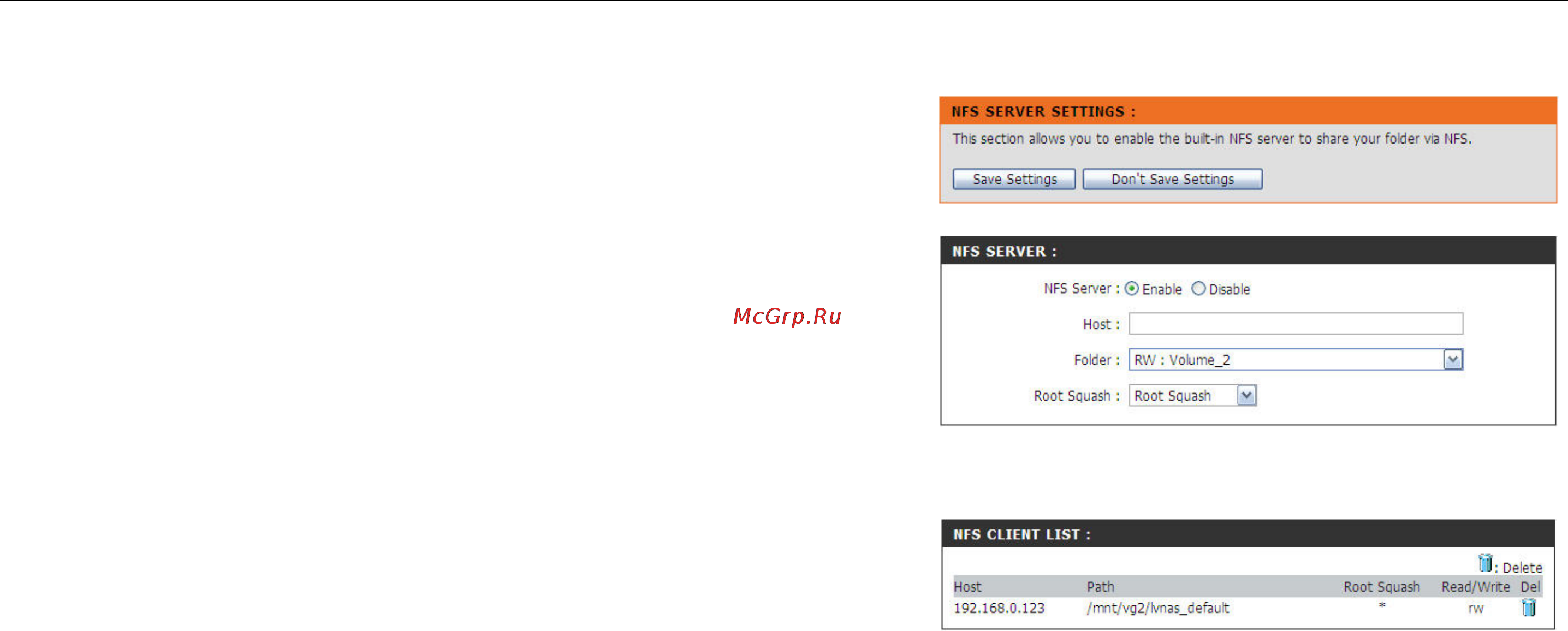 D-Link DNS-346 [47/85] Nfs server page