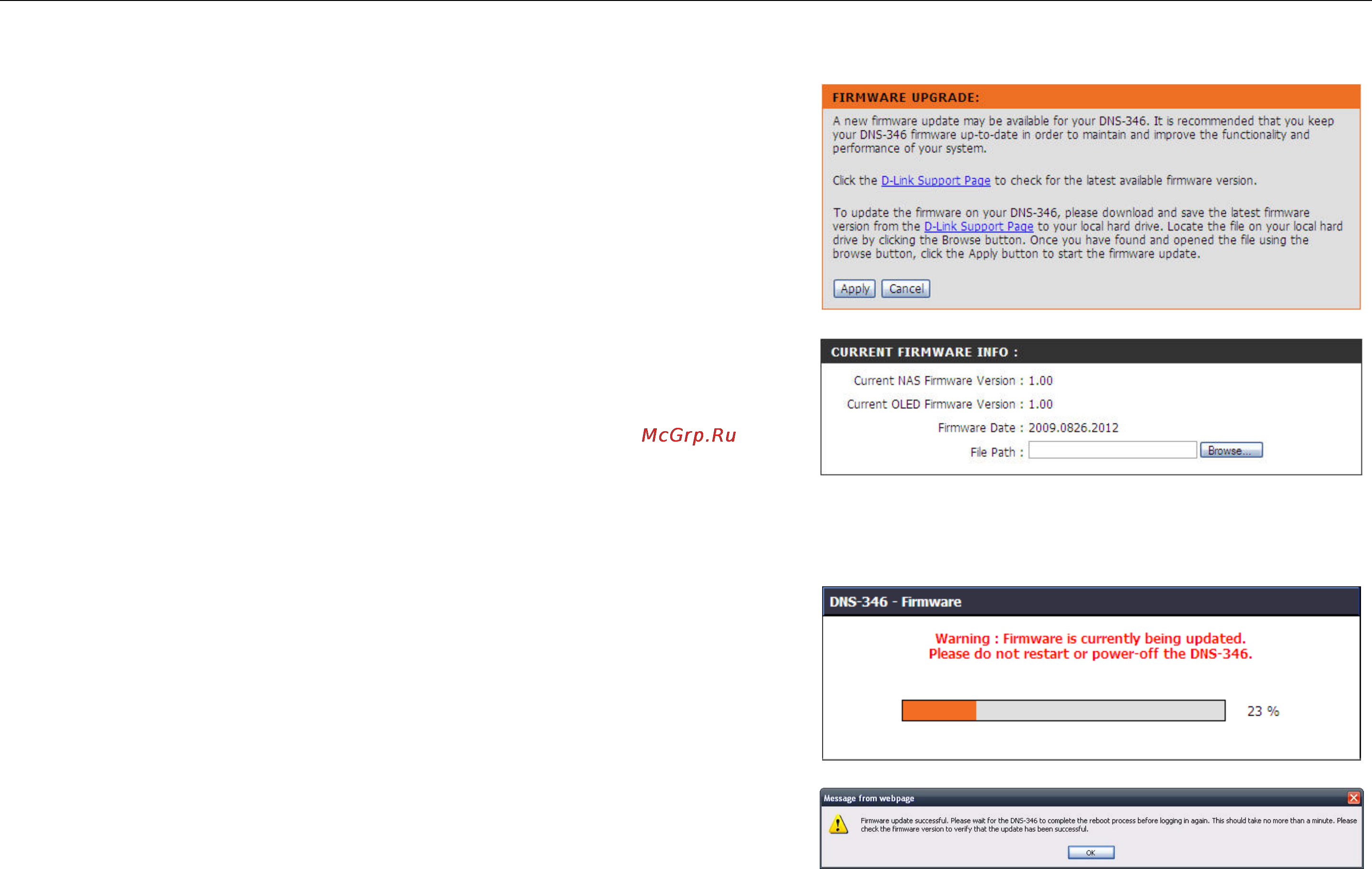 D-Link DNS-346 [56/85] Firmware page