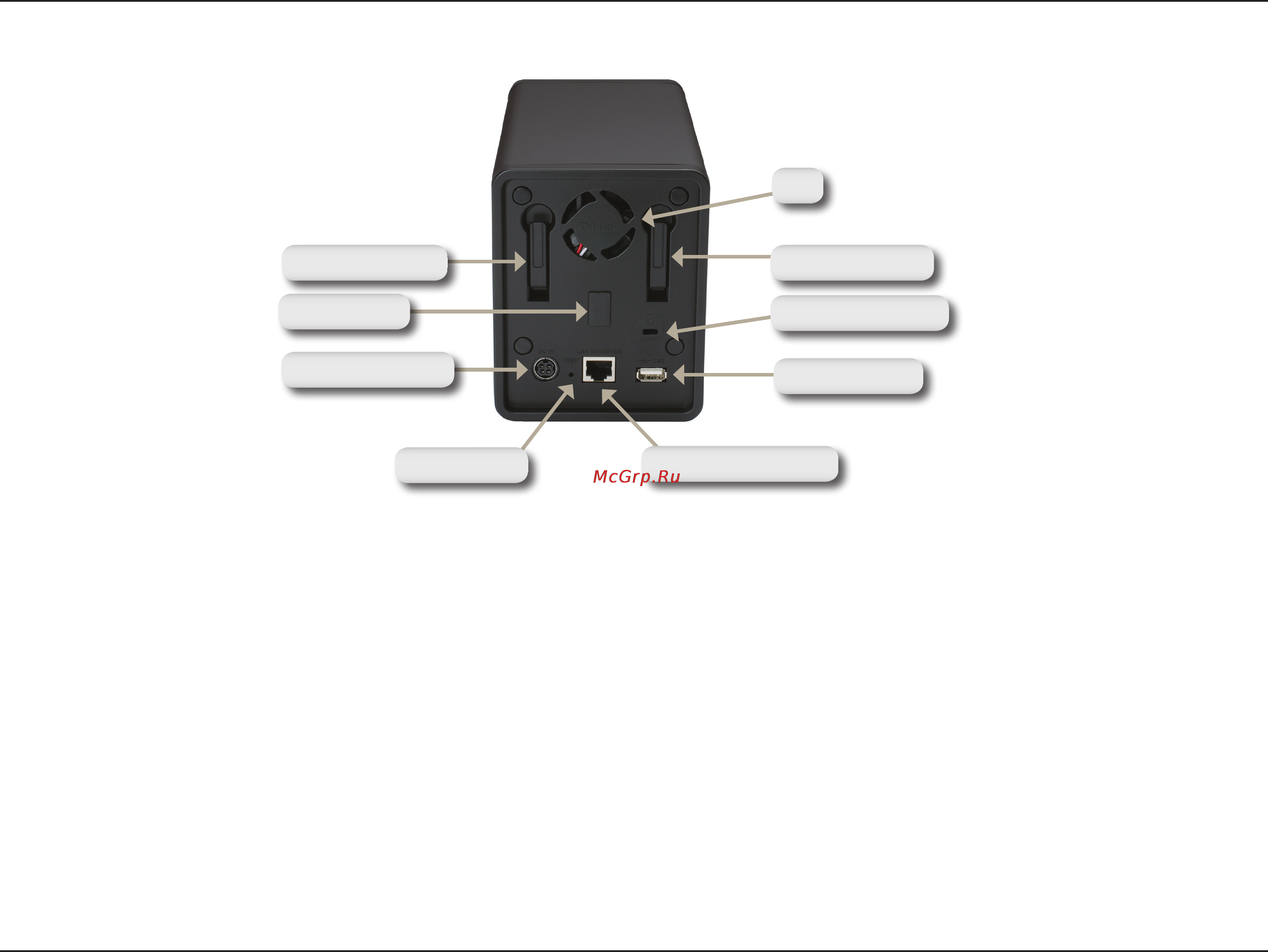 D-Link DNS-722-4 [14/88] Rear panel connections