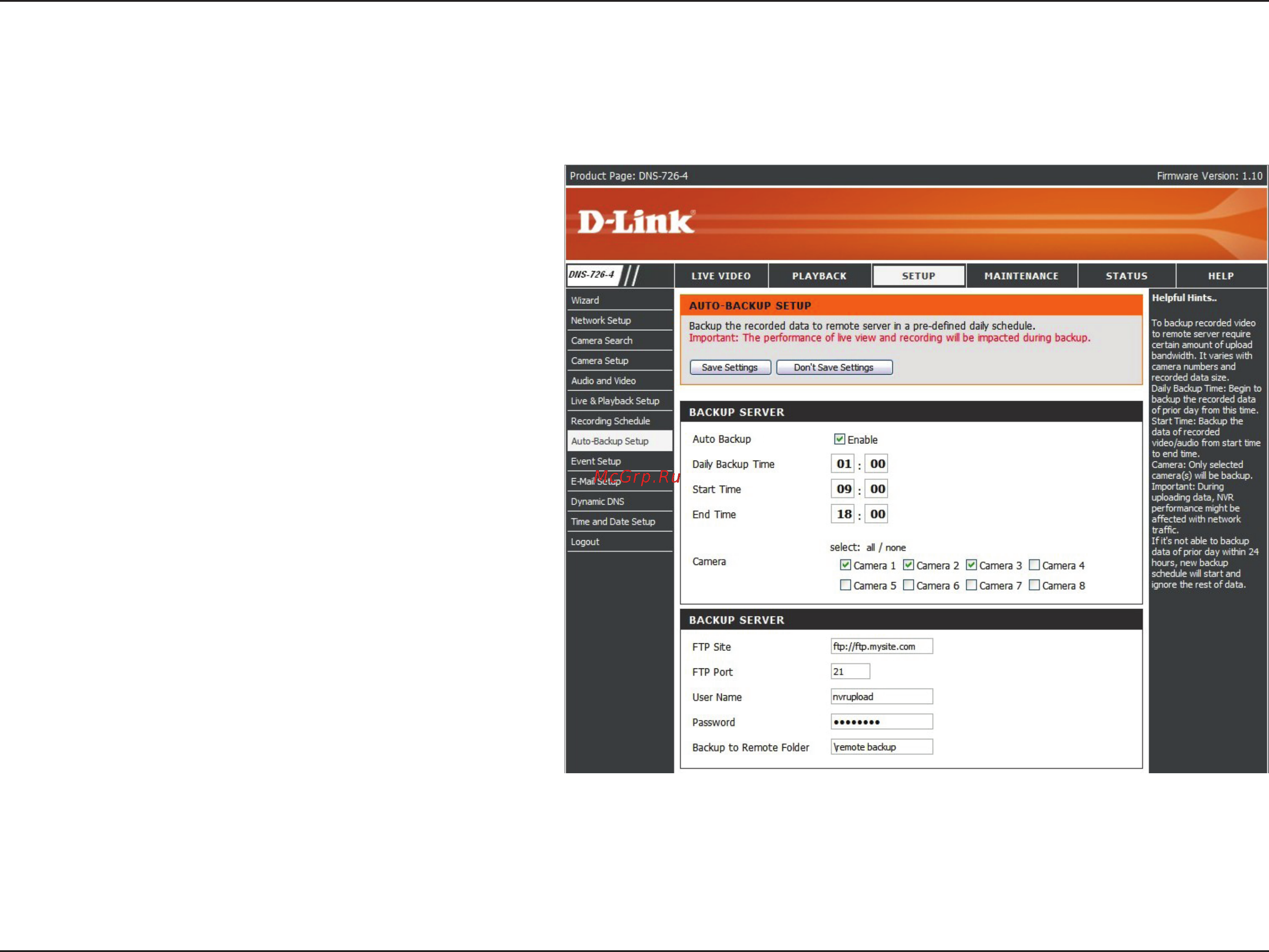 D-Link DNS-722-4 [41/88] Auto backup setup