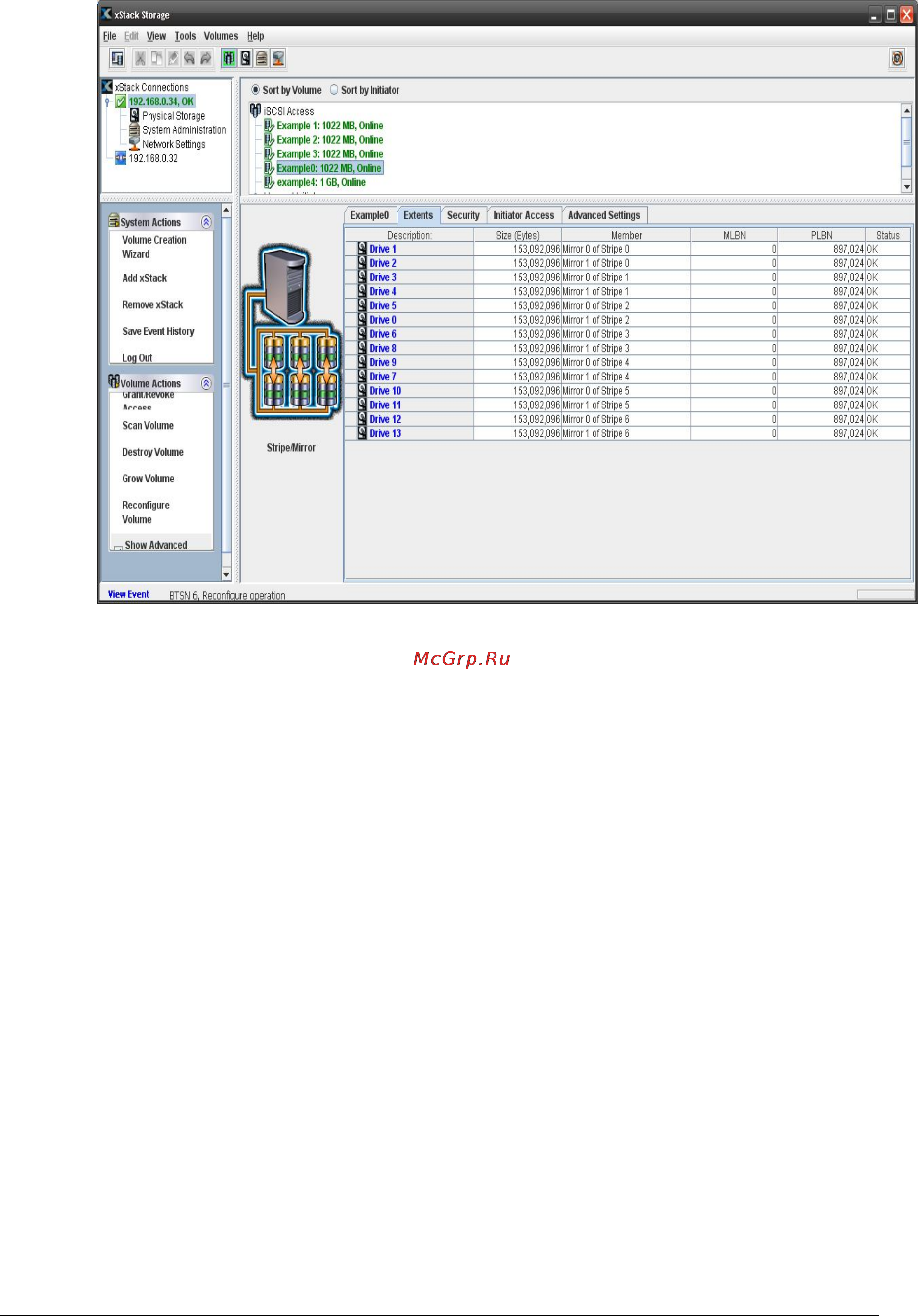 D-Link DSN-1100-10 [63/137] Viewing reconfiguration information reconfigure tab