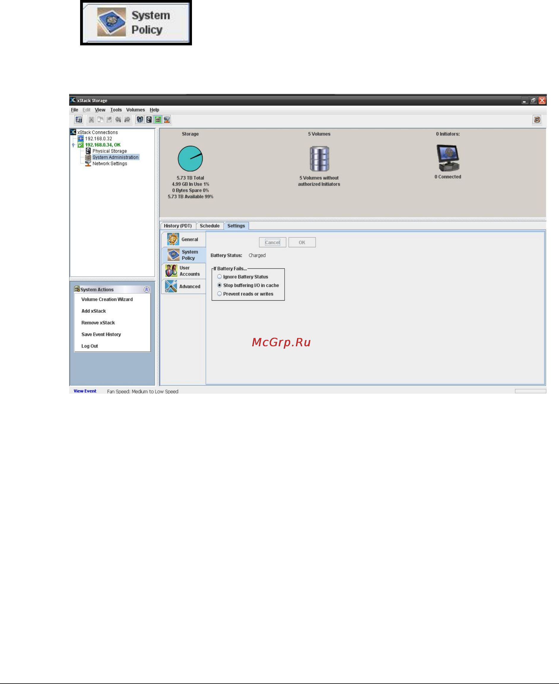 D-Link DSN-1100-10 [90/137] Selecting a battery policy settings tab