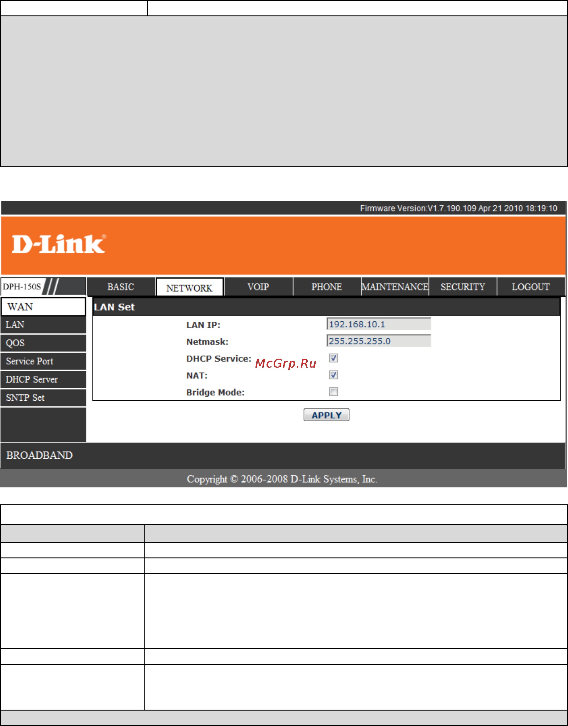 D-Link DPH-150SE [21/53] Lan config