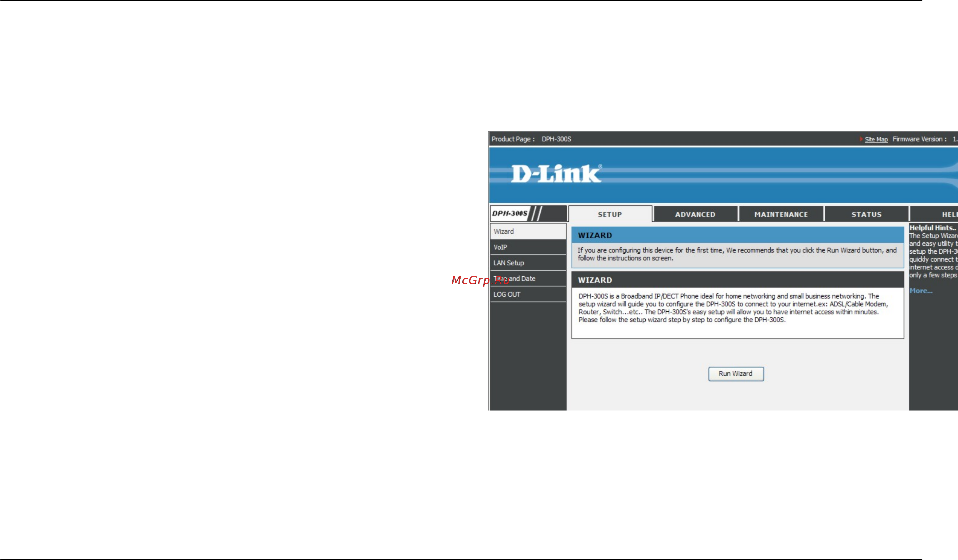 D-Link DPH-300S [15/48] Setup wizard