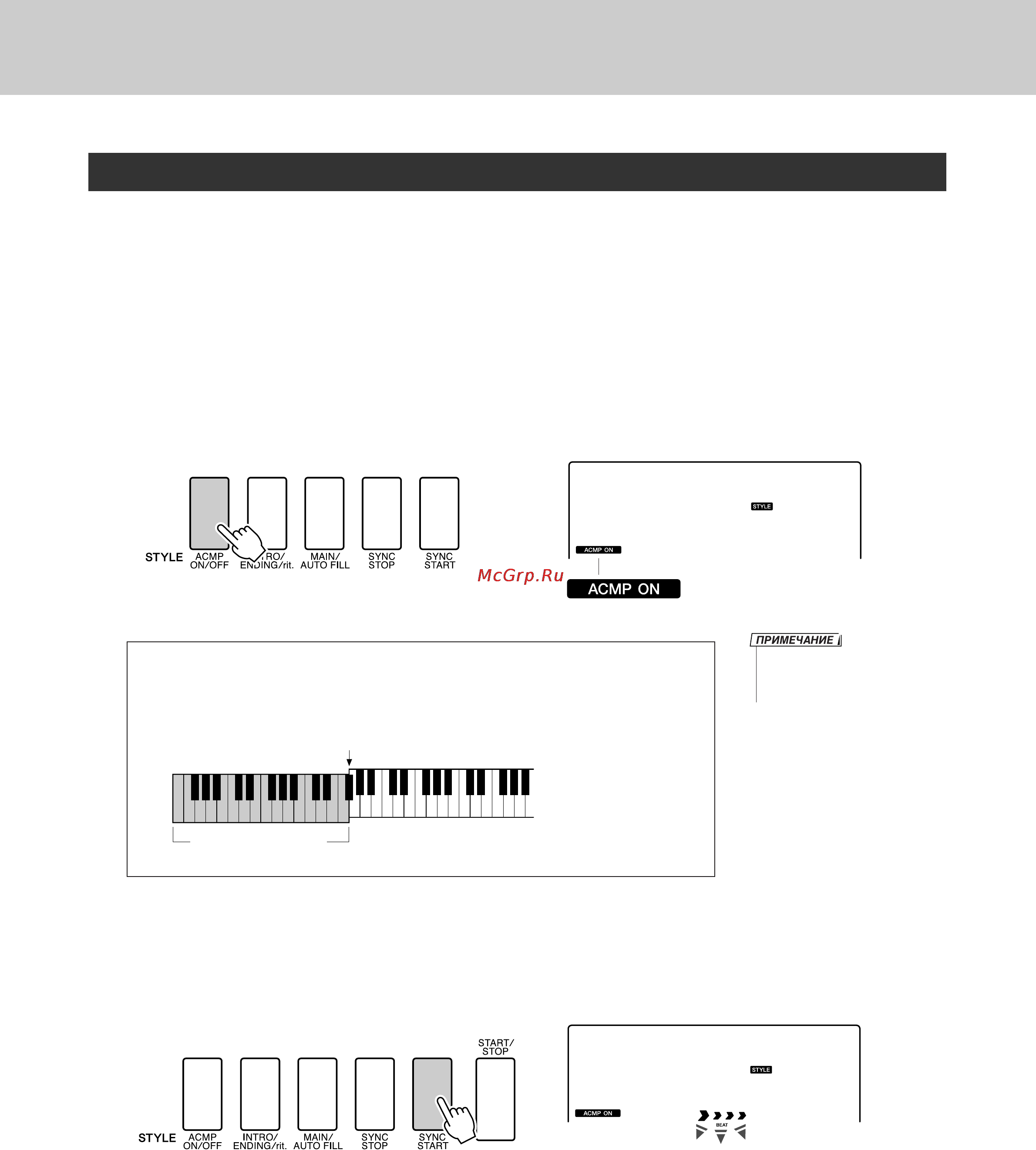 Yamaha DGX-220 [20/118] Игра со стилем