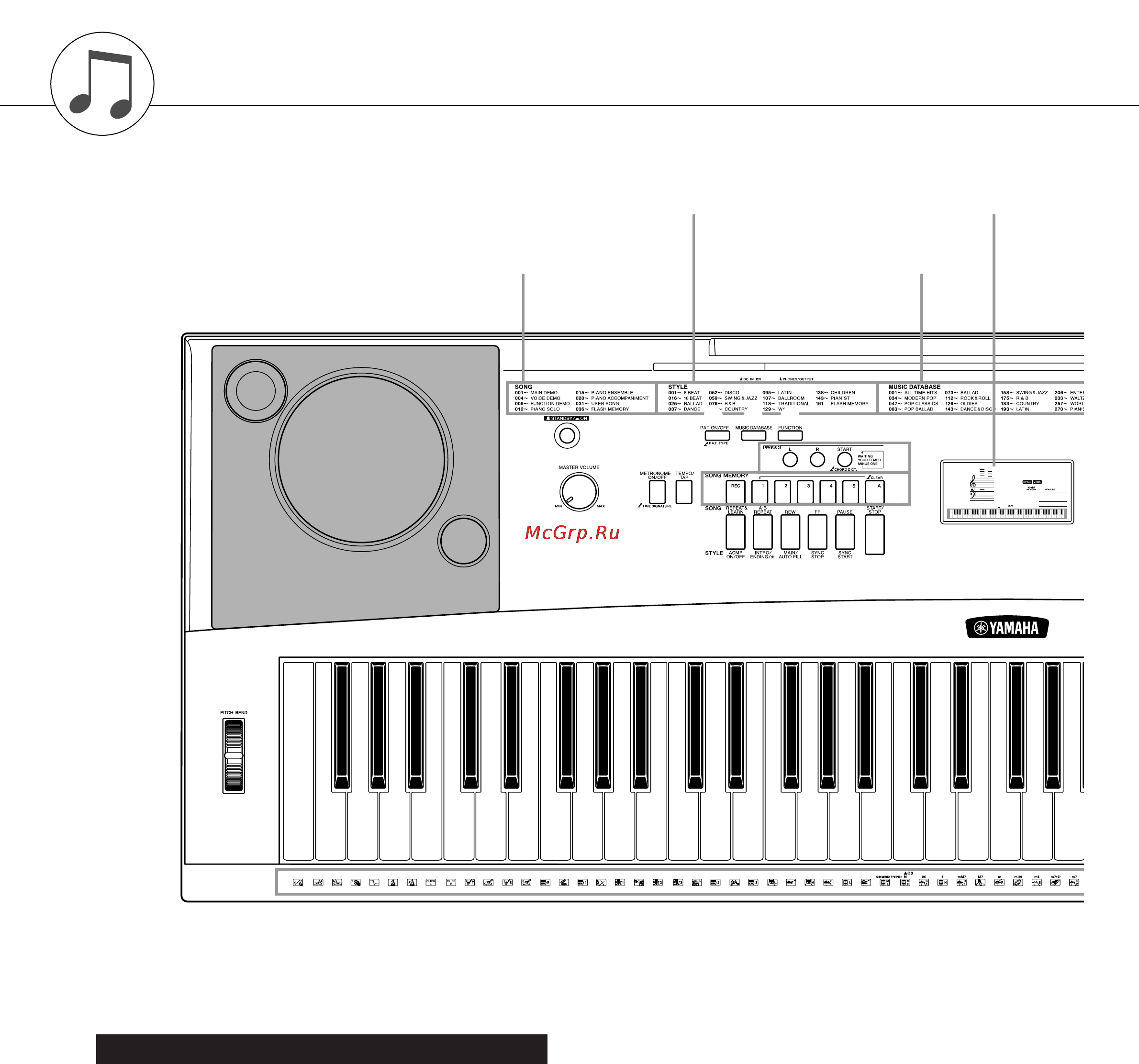Yamaha DGX-230 [12/120] Стр 106