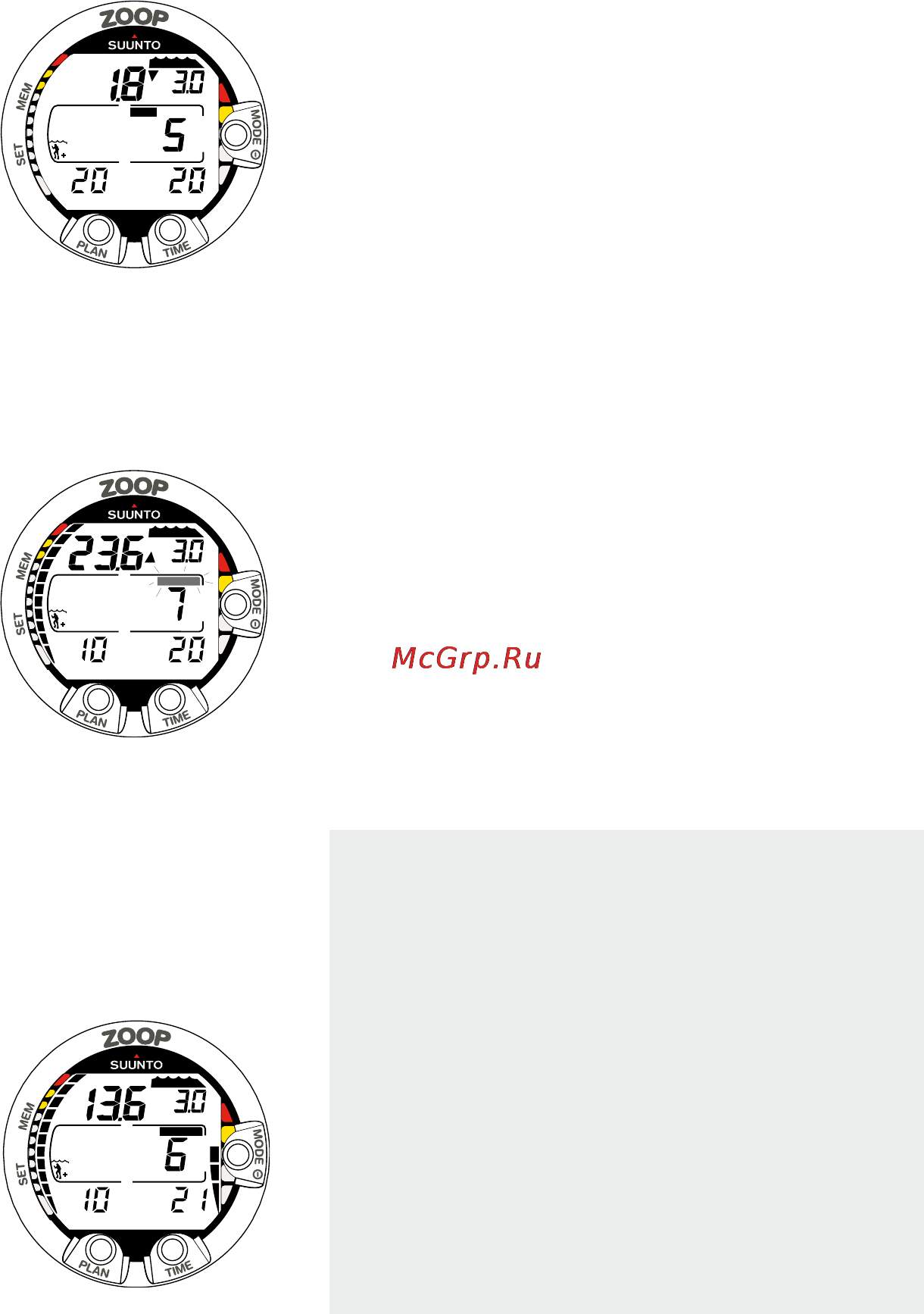 Suunto Zoop [26/73] Warning