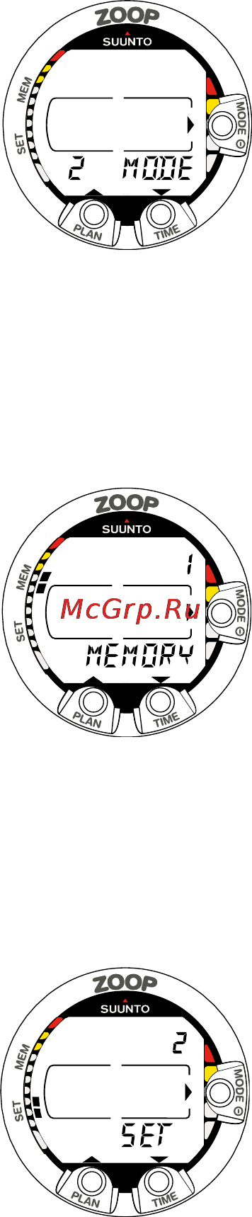 Suunto Zoop [39/73] Menu based modes