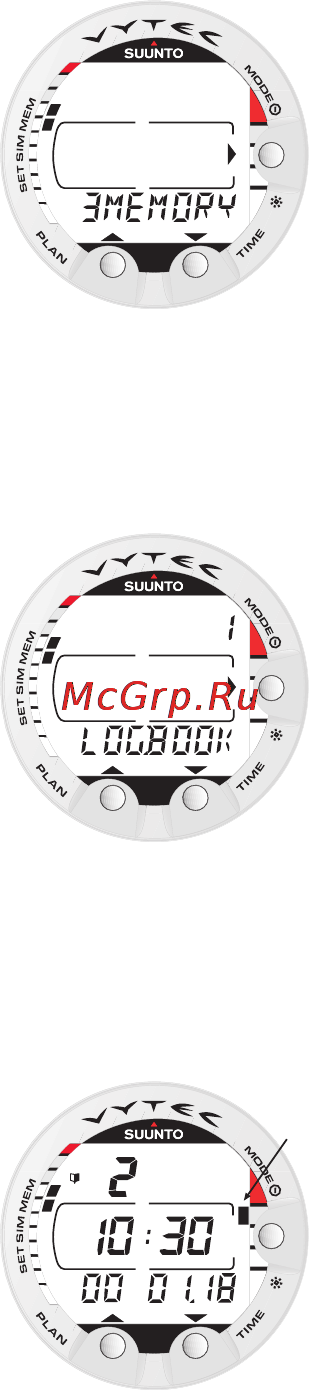 Suunto Vytec DS [47/86] Memories and data transfer 1 memory