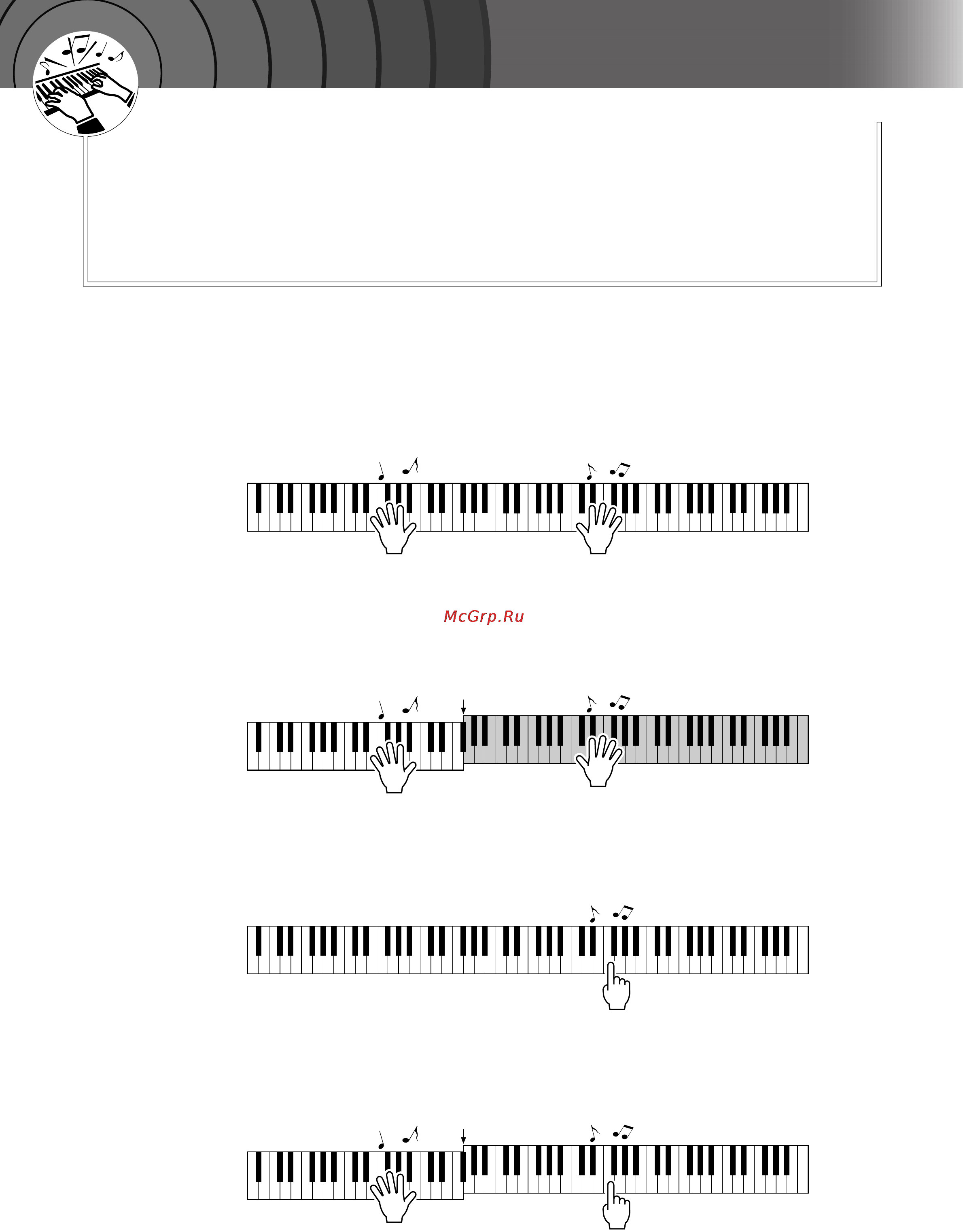 Yamaha DGX-530 [37/144] Простейшая техника игры на фортепьяно