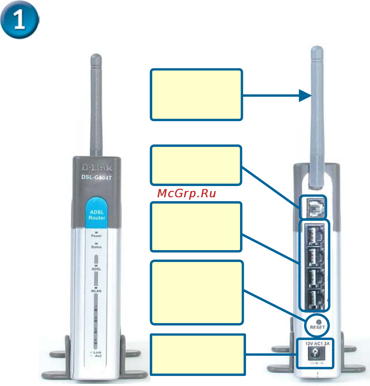 D-Link DSL-G604T [2/20] Подключение маршрутизатора к компьютеру
