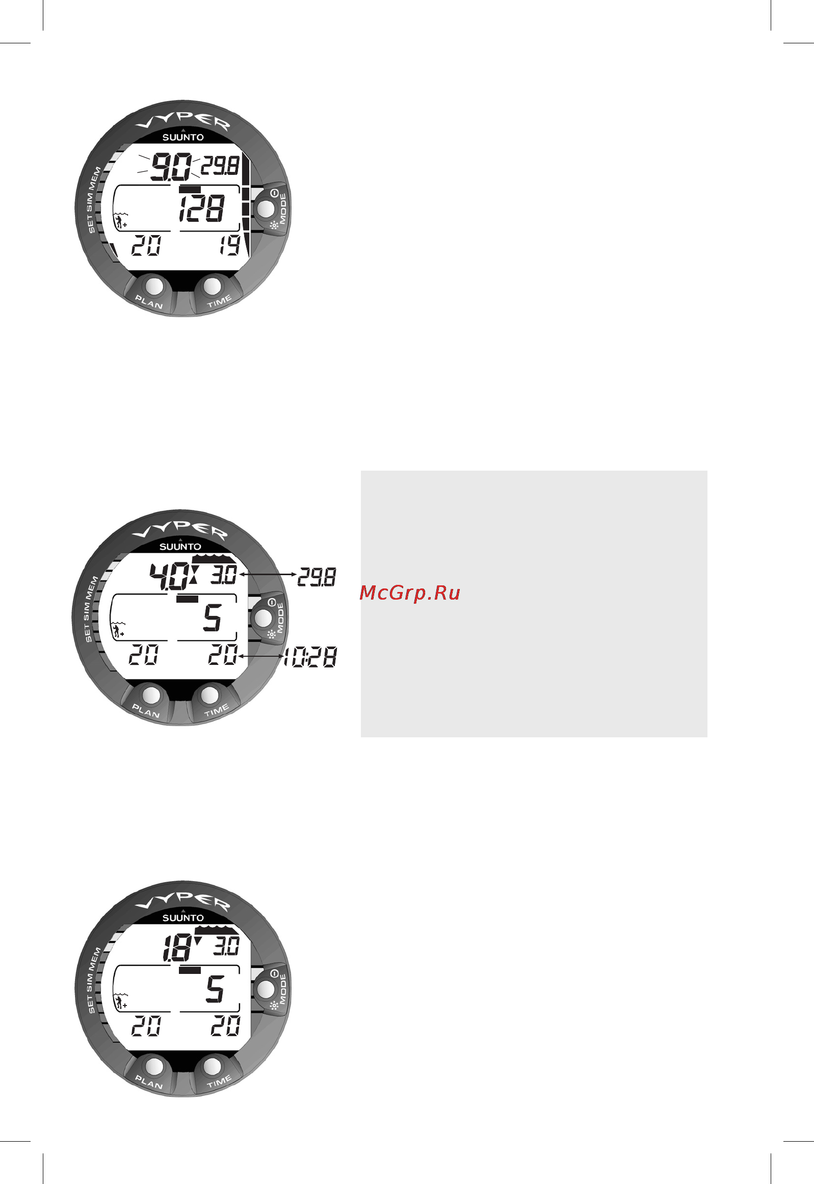 Suunto Vyper [24/86] Warning