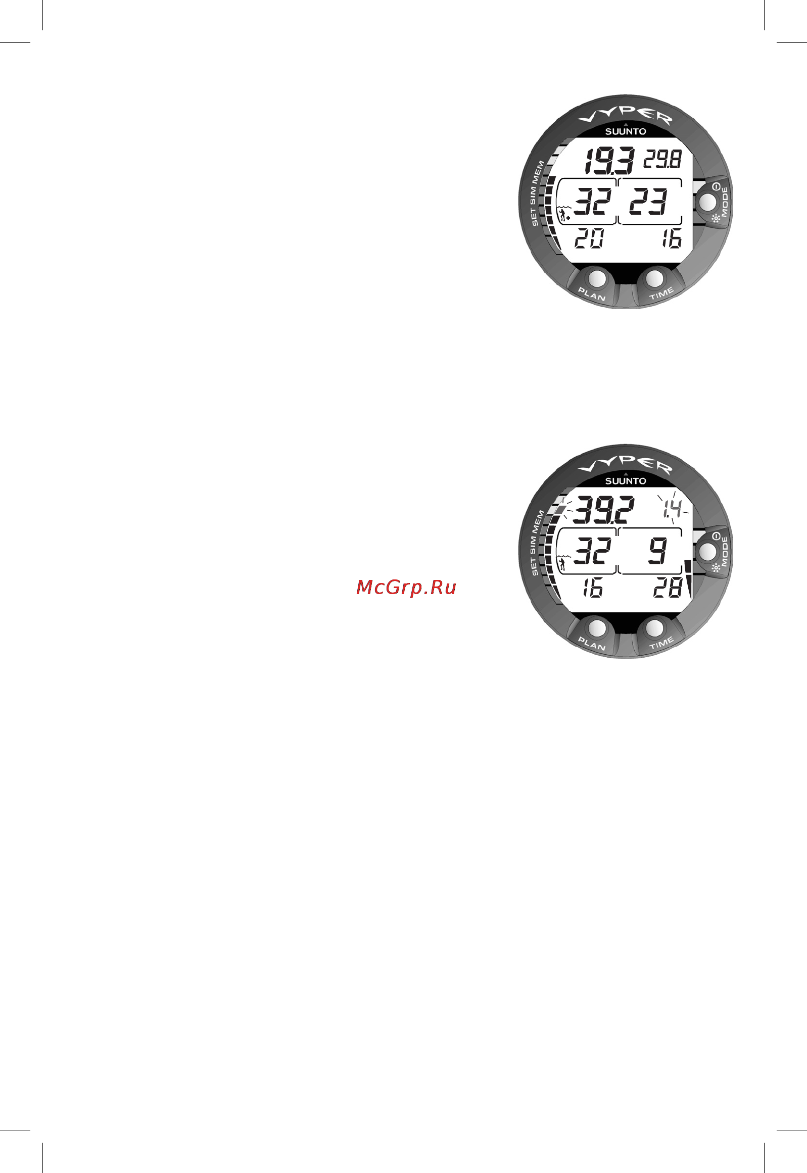 Suunto Vyper [31/86] Oxygen displays