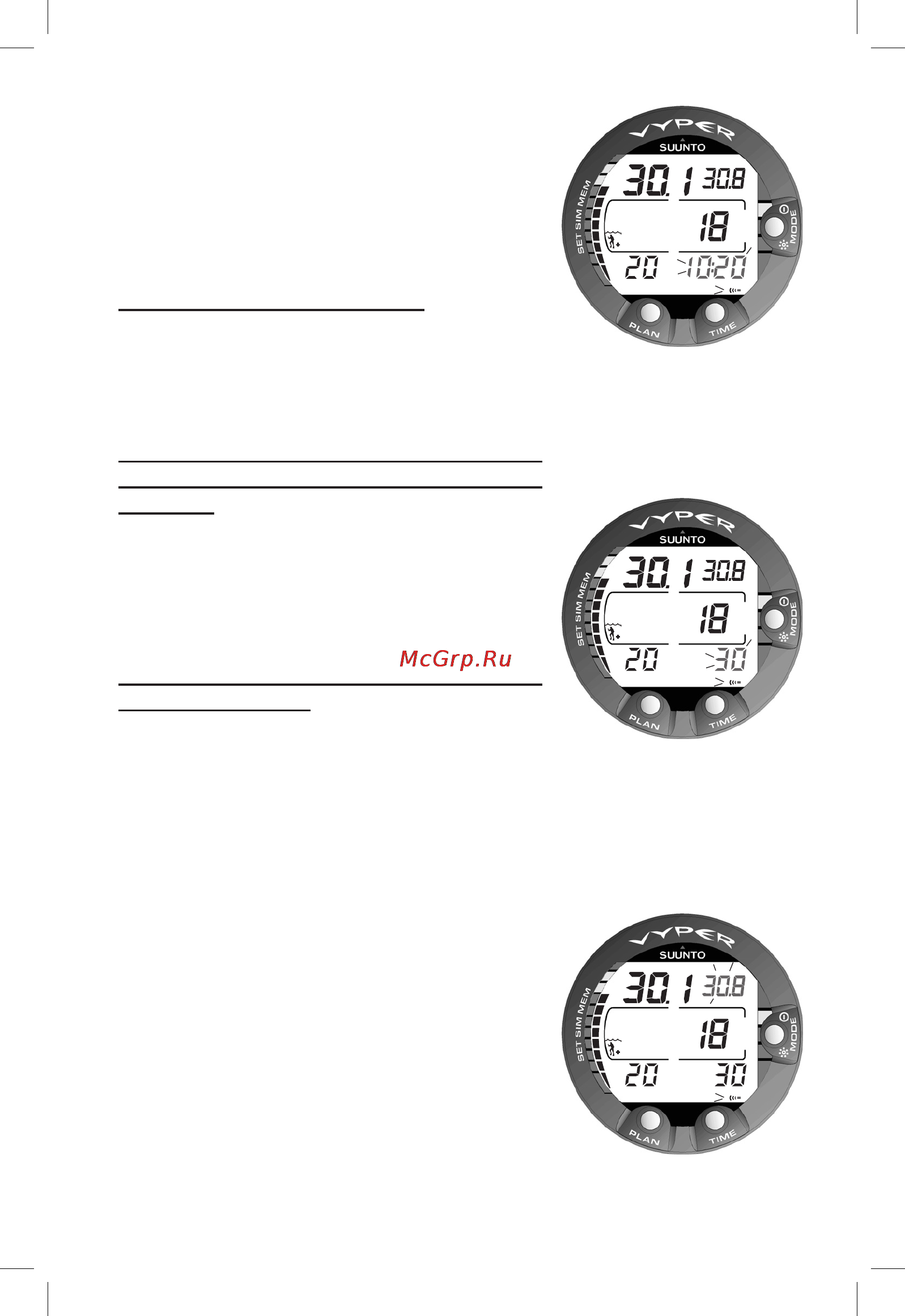 Suunto Vyper [37/86] Audible and visual alarms