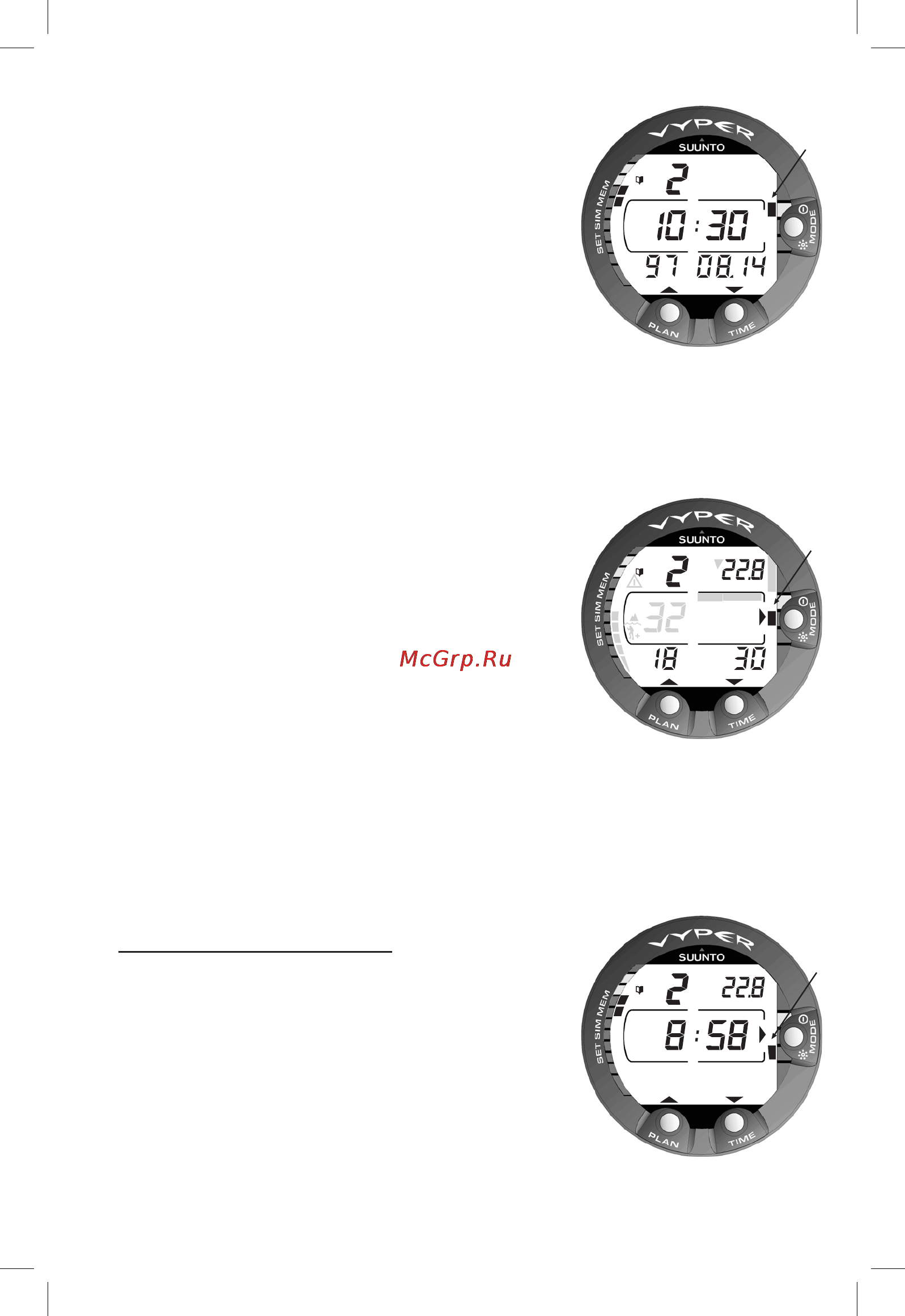 Suunto Vyper [45/86] Memories and data transfer 1 memory