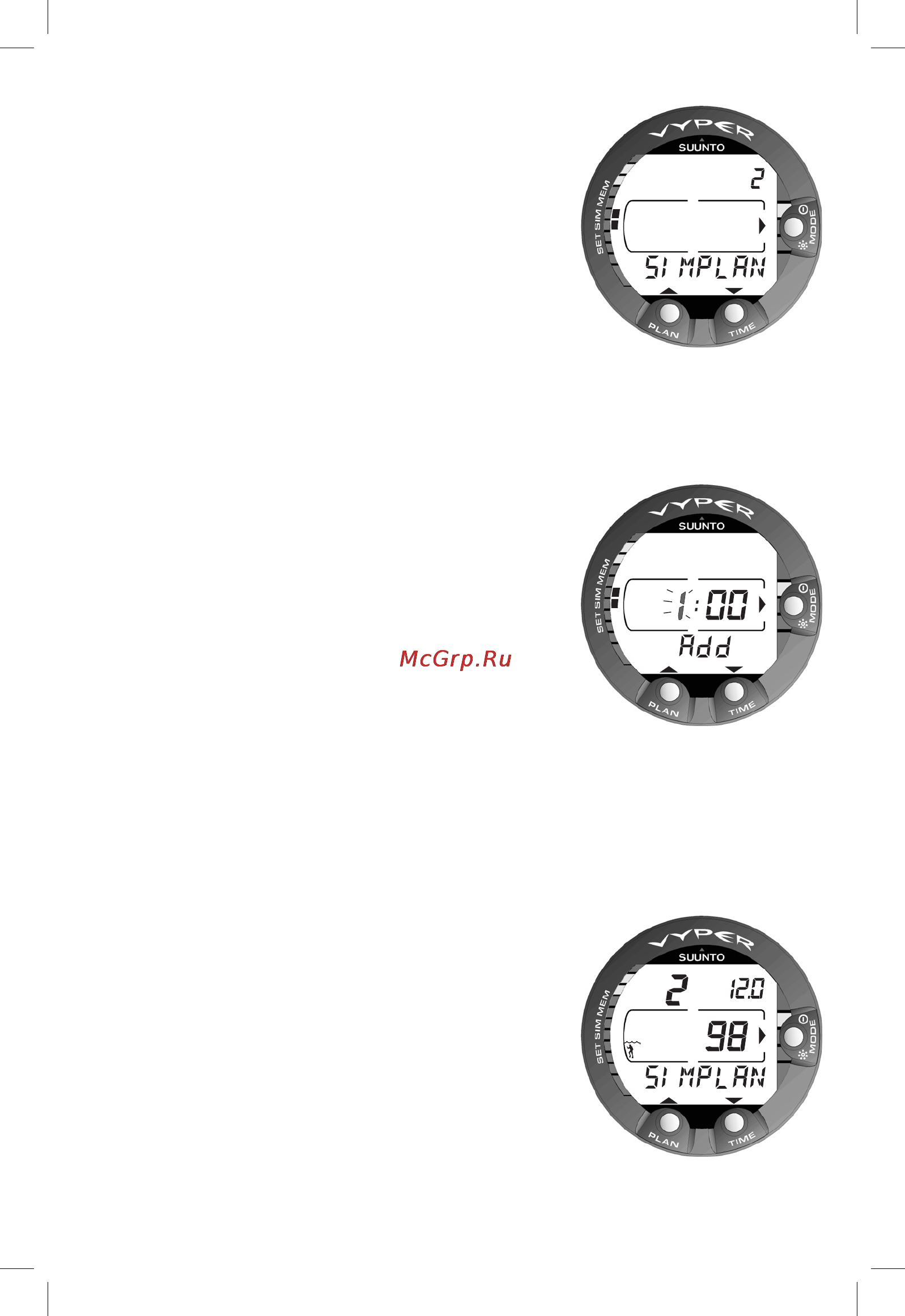 Suunto Vyper [51/86] Dive planning simulator