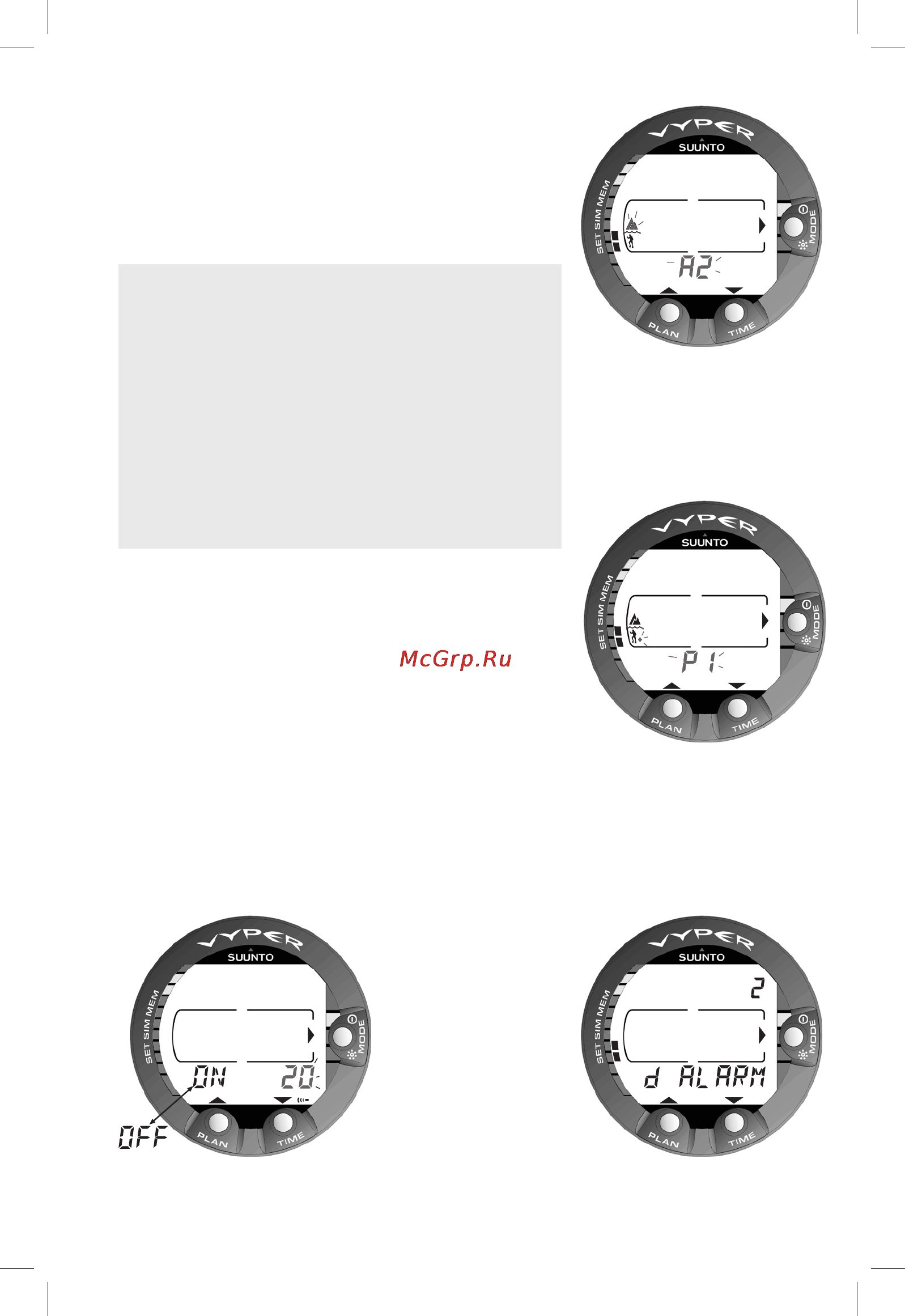 Suunto Vyper [53/86] Warning