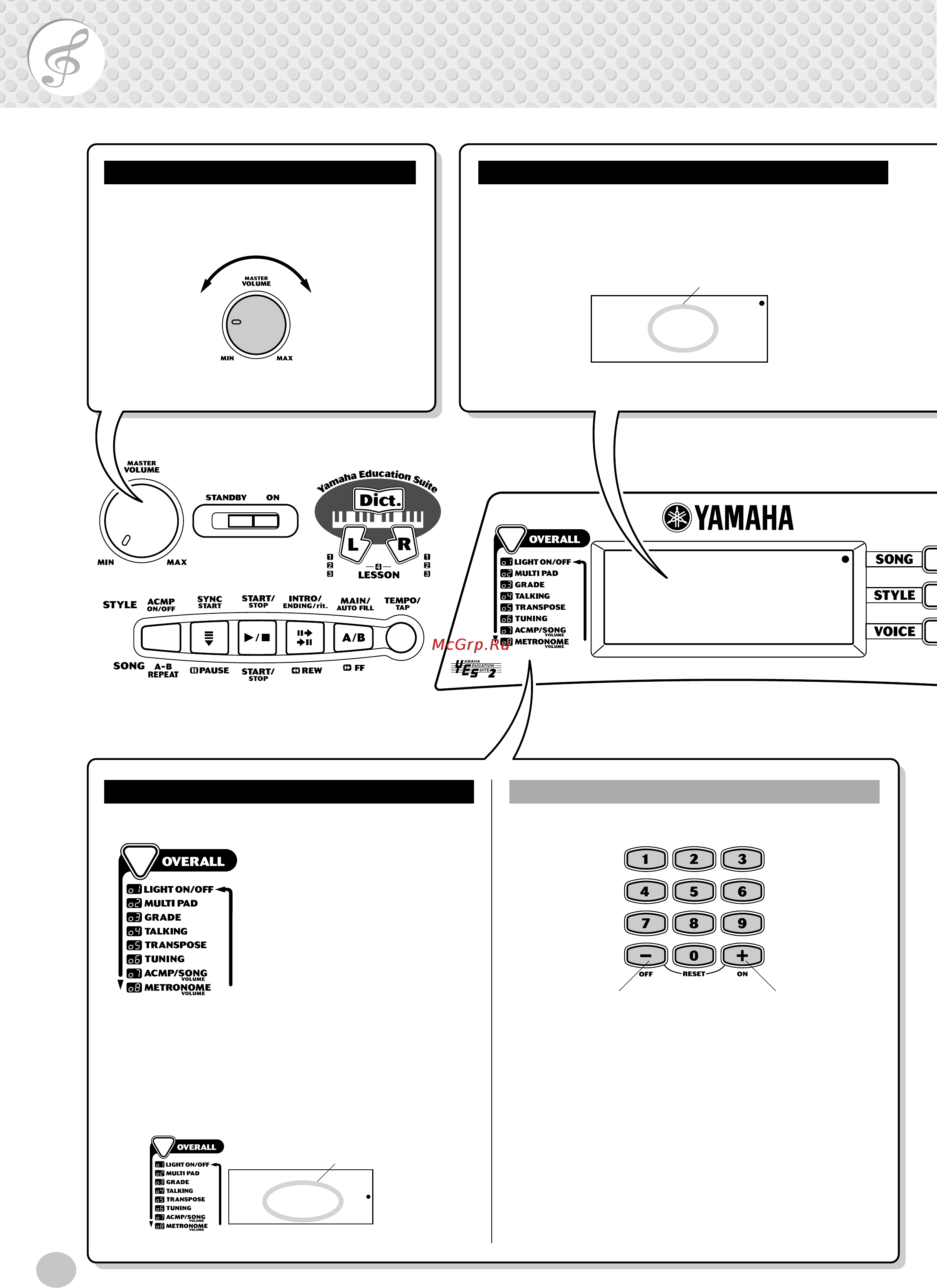 Yamaha EZ-150 [20/68] Basic operation and led display