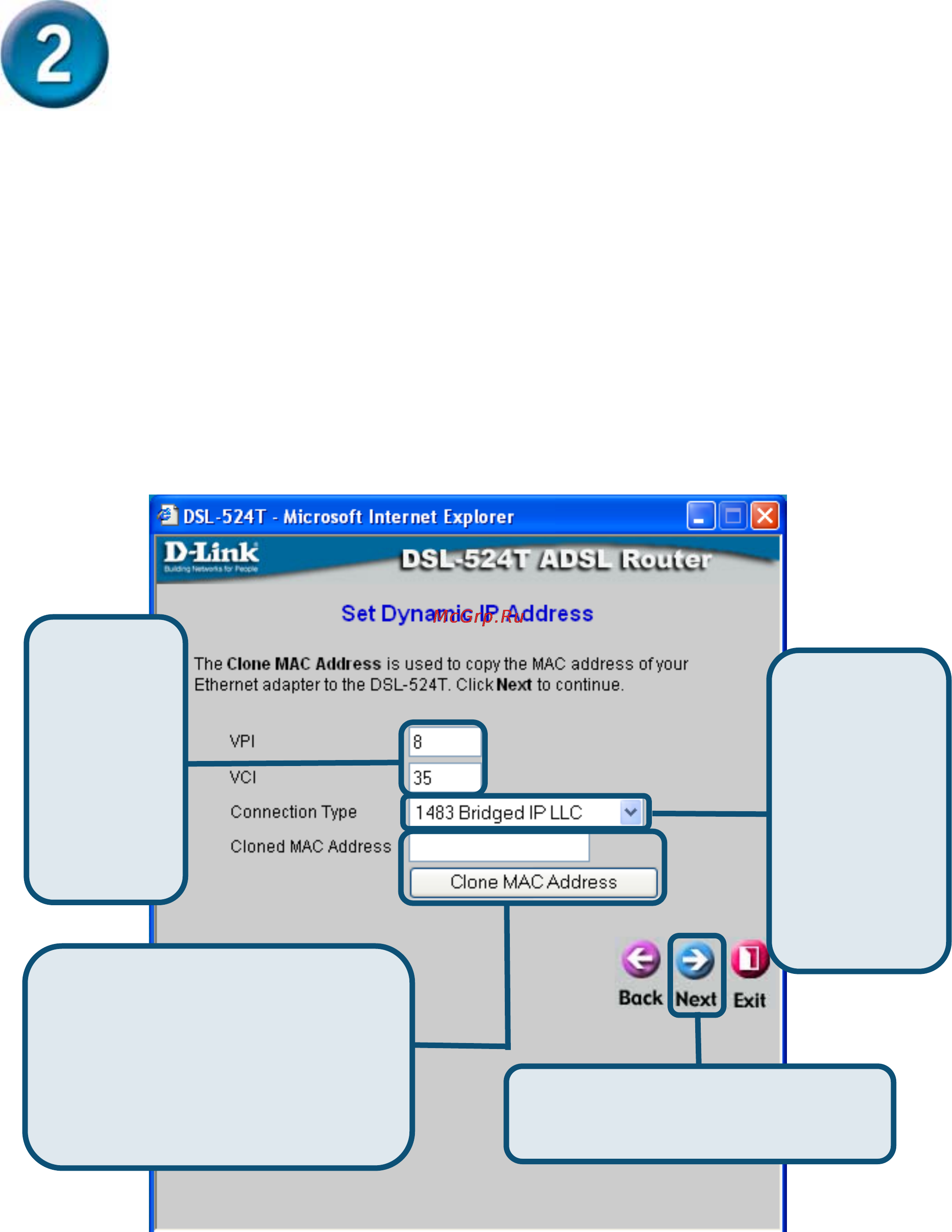 D-Link DSL-524T [10/16] Configuring the router continued