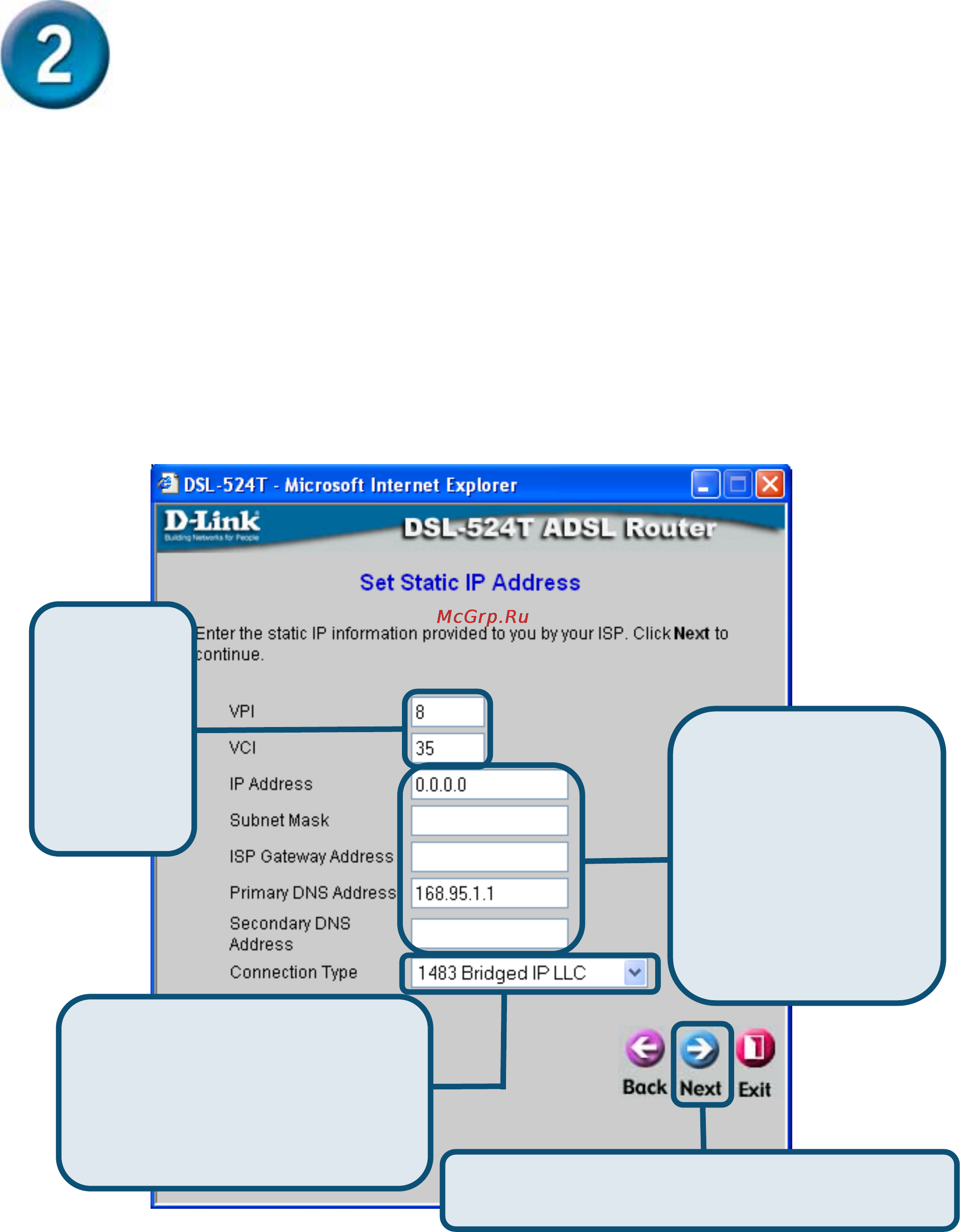 D-Link DSL-524T [12/16] Configuring the router continued