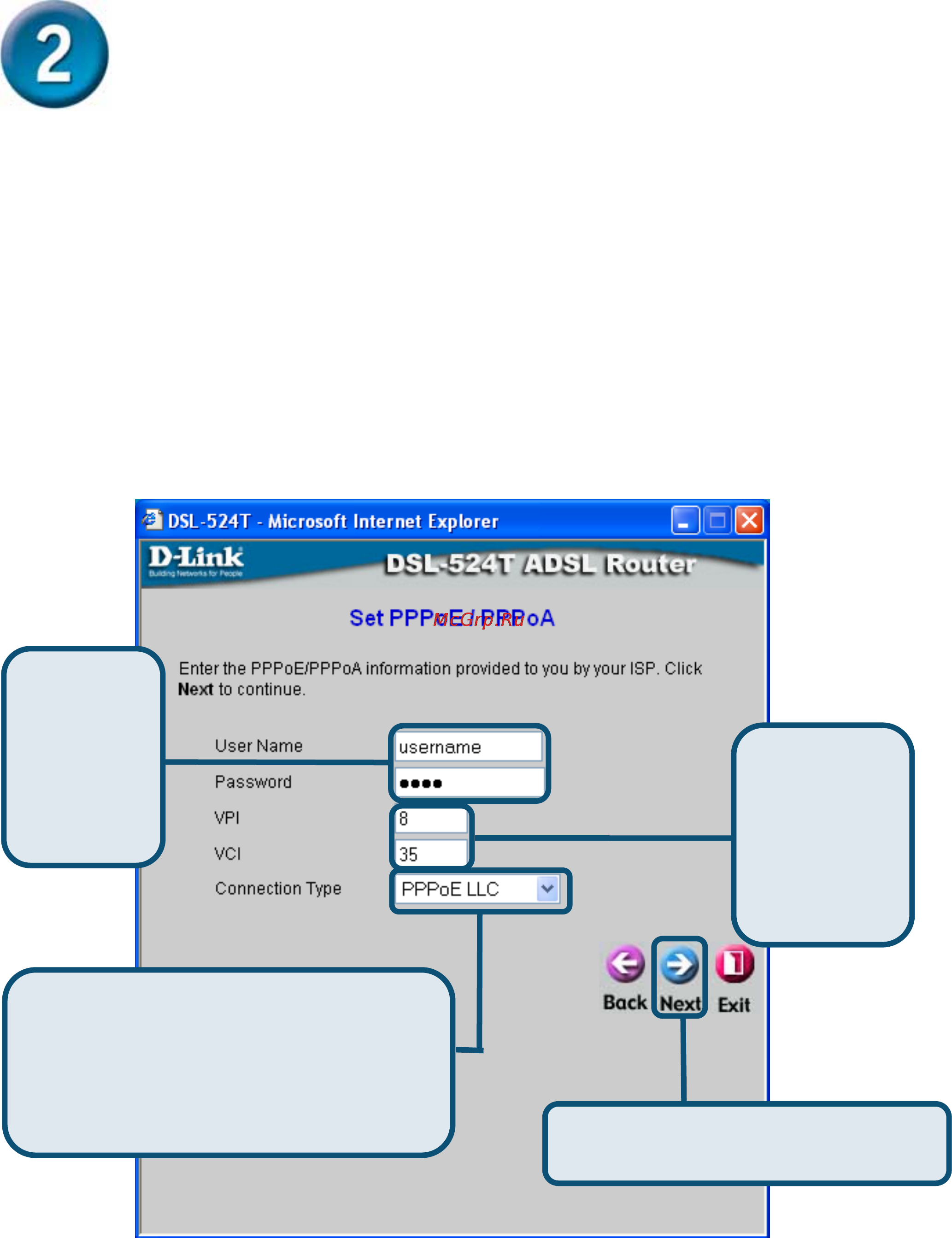 D-Link DSL-524T [9/16] Configuring the router continued