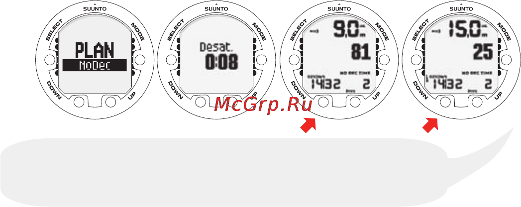Suunto HelO2 [36/64] Dive numbering shown during dive planning