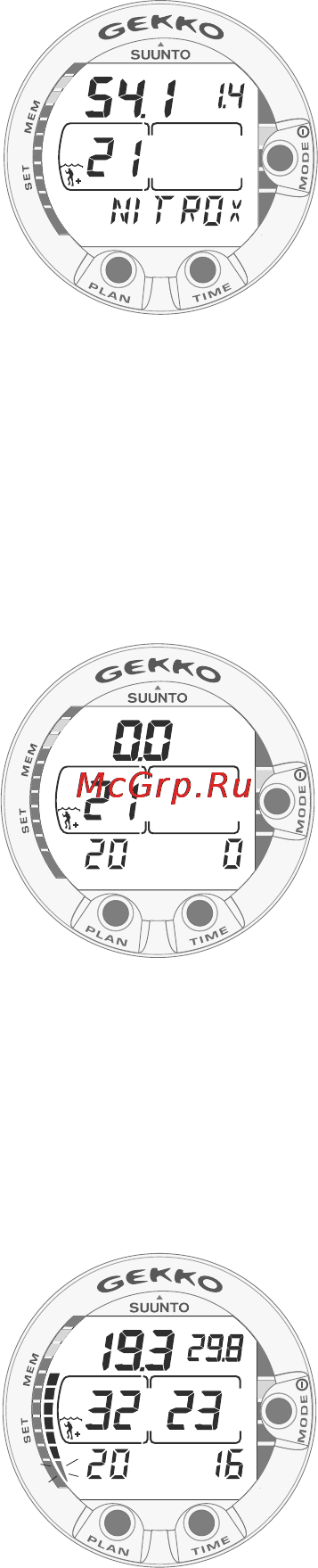 Suunto Gekko [30/70] Oxygen displays