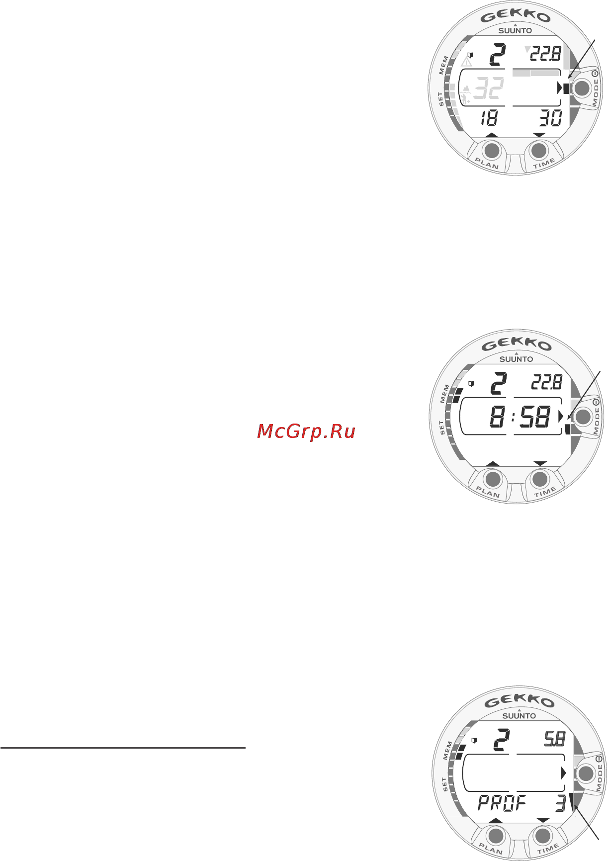Suunto Gekko [41/70] Logbook and dive proﬁ le memory 1 logbook