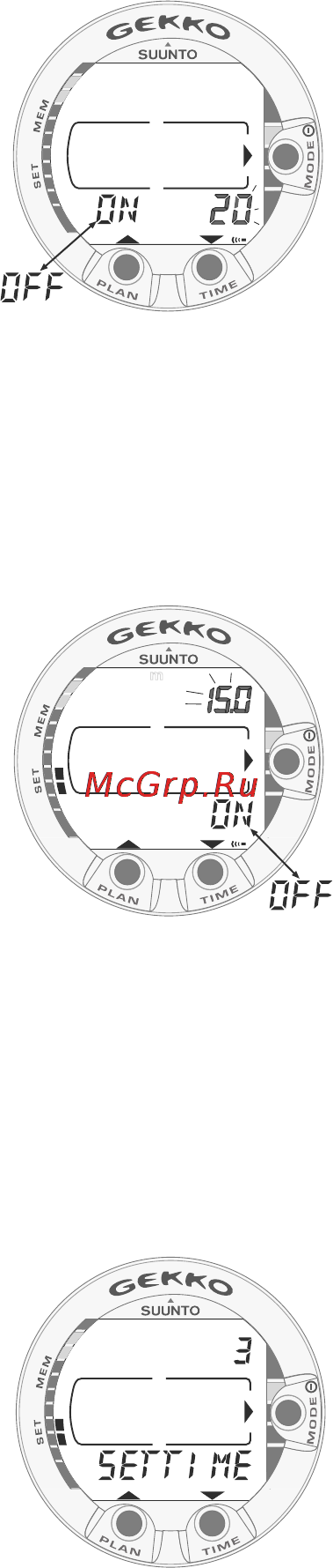 Suunto Gekko [46/70] Setting time and date 3 set time