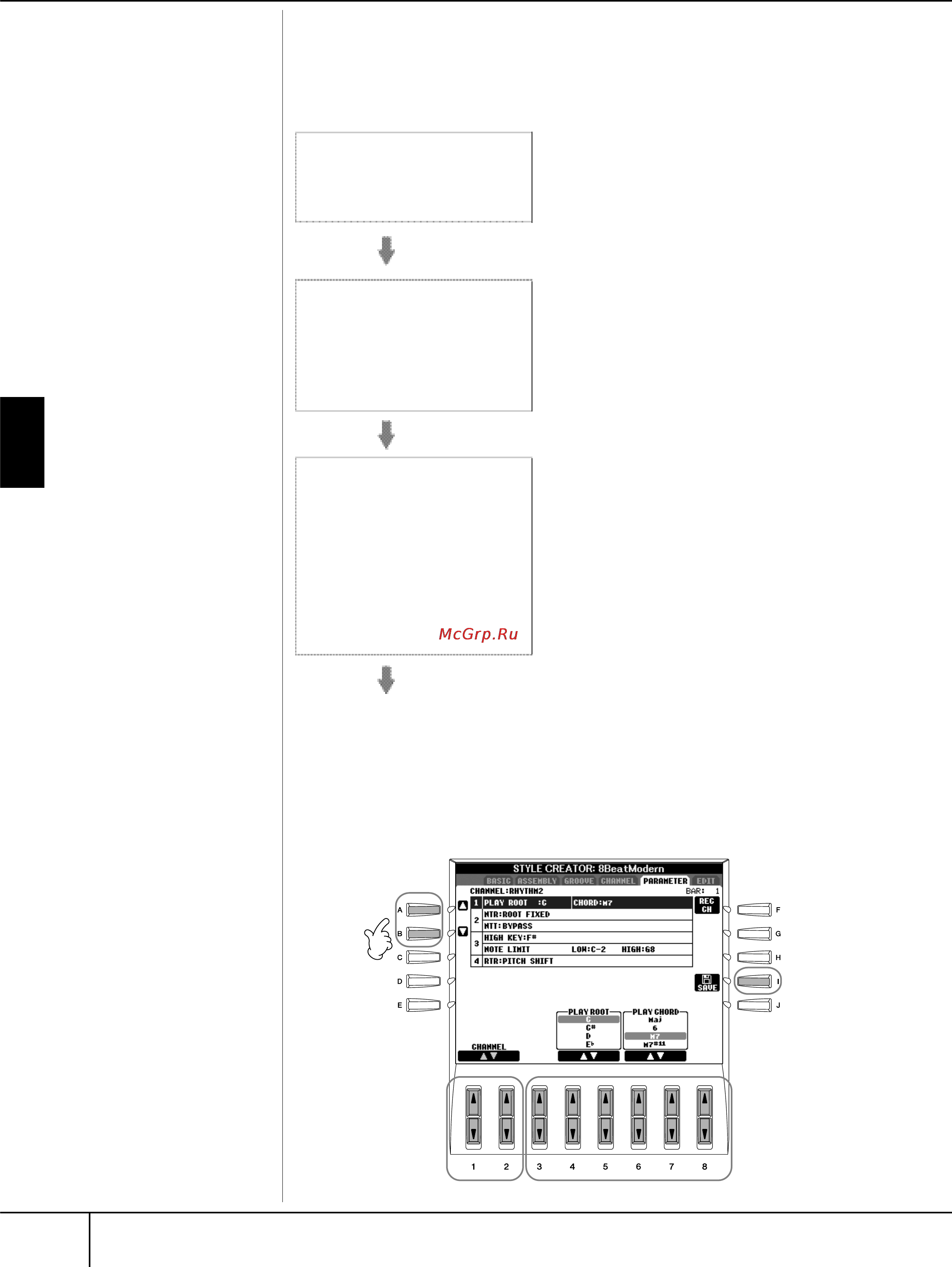 Yamaha PSR-1500 [122/220] Настройки специальных параметров основанные на формате style file format sff