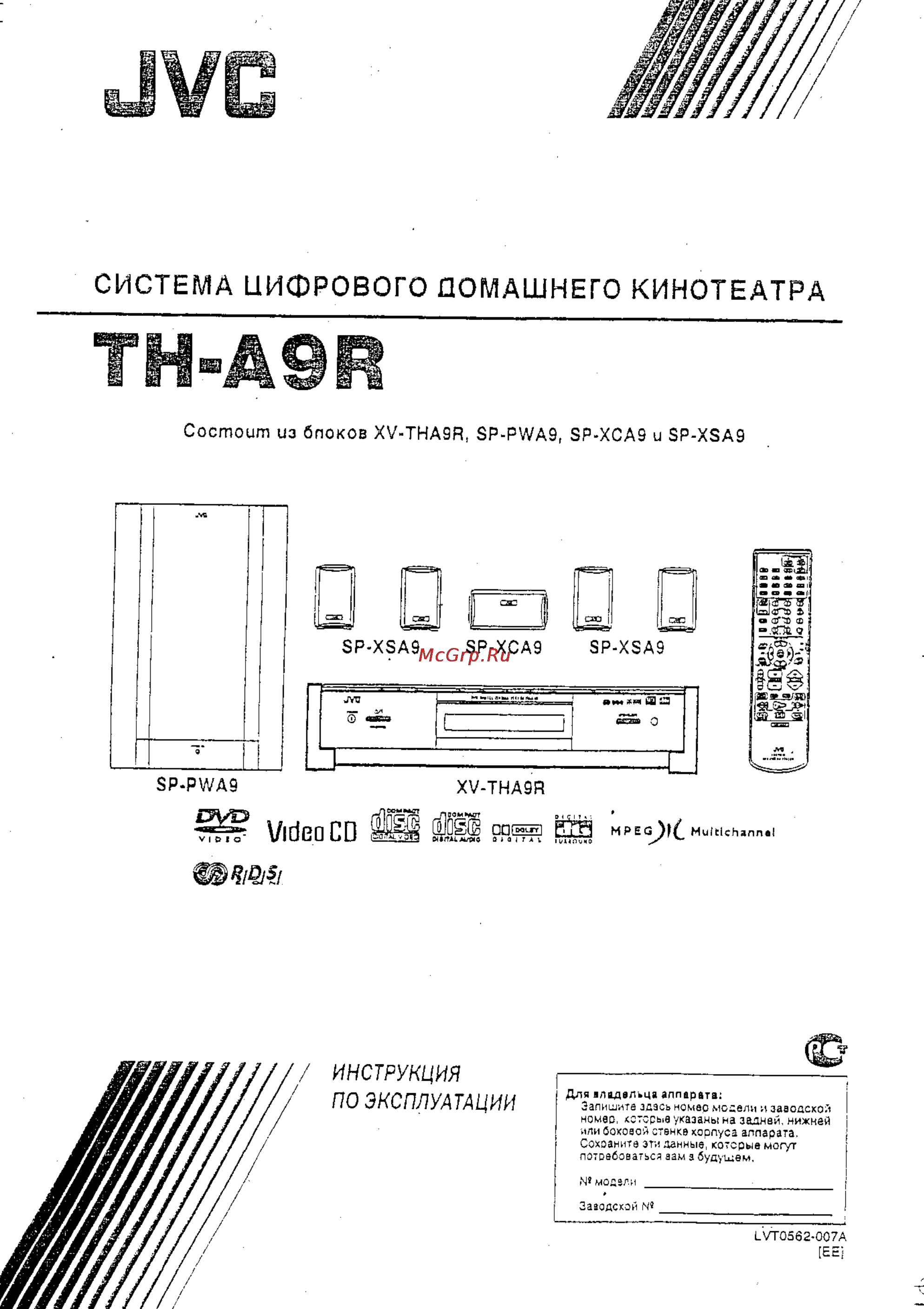 JVC TH-A9R Инструкция по эксплуатации онлайн