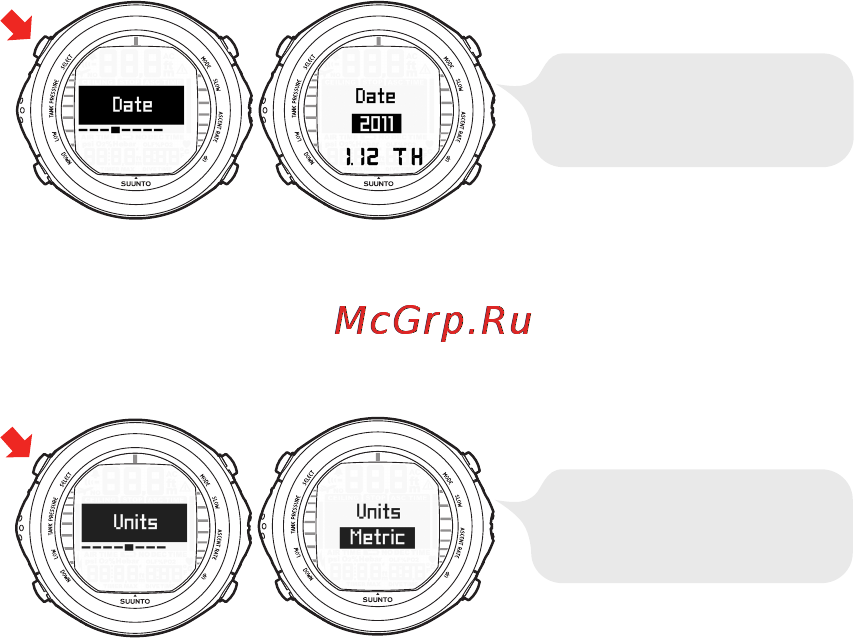 Suunto D9tx [28/159] Установка даты