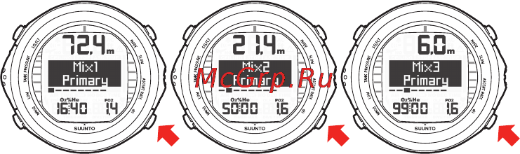 Suunto D9tx [62/159] Установка параметров газов