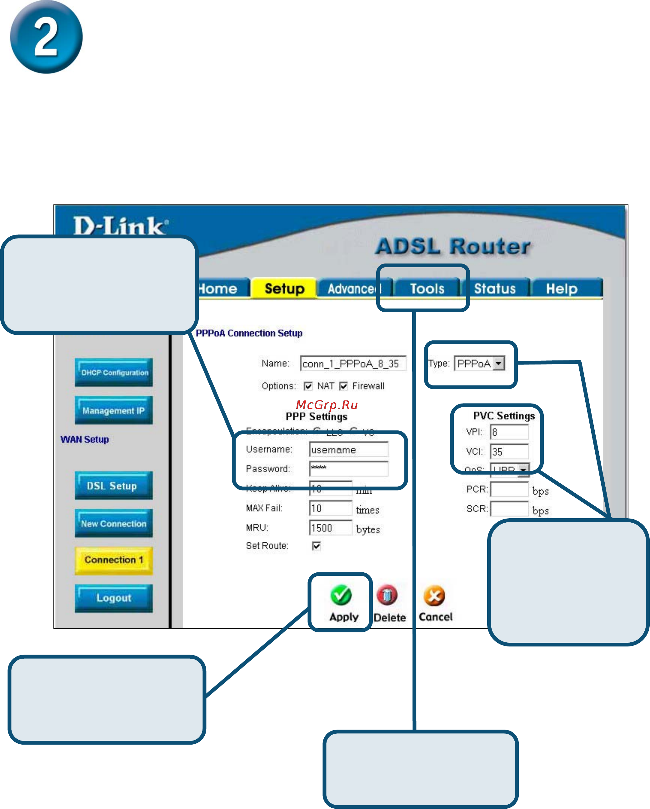 D-Link DSL-300T [36/57] Configuración del módem continuación