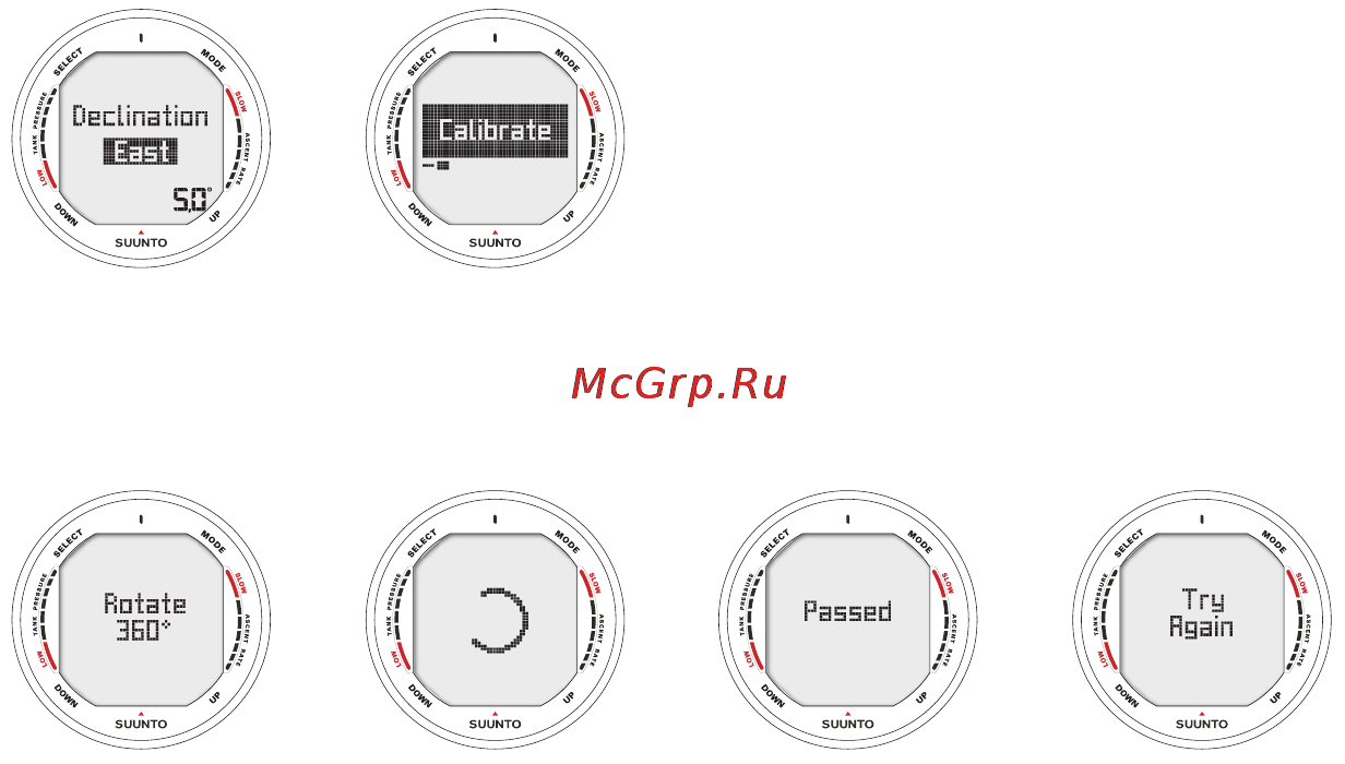 Suunto D9 [35/122] If the calibration continues to fail contact an authorized suun to service center