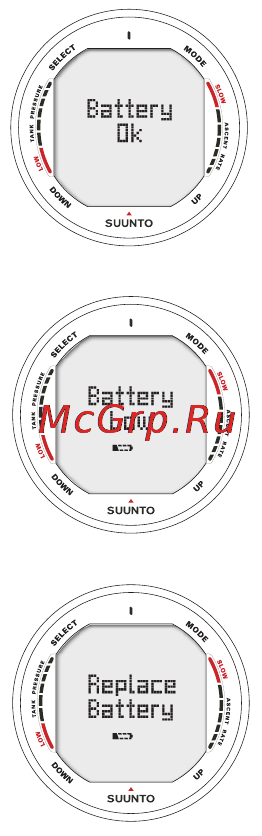 Suunto D9 [38/122] Battery power indication