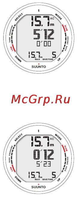 Suunto D9 [70/122] Gas change multiple breathing gas mixes