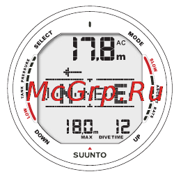 Suunto D9 [71/122] Diving in gauge mode divegauge