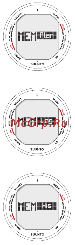Suunto D9 [81/122] Memory mode