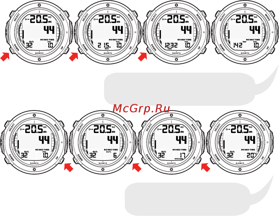 Suunto D6i [101/161] Время погружения