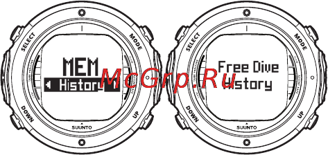 Suunto D6i [119/161] История свободных погружений