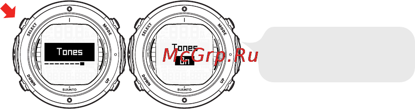 Suunto D6i [30/161] Настройка звуковых сигналов