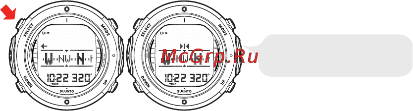 Suunto D6i [34/161] Дисплей компаса
