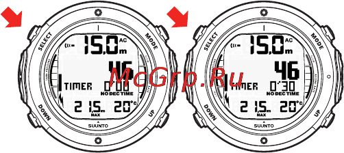 Suunto D6i [91/161] Секундомер таймер