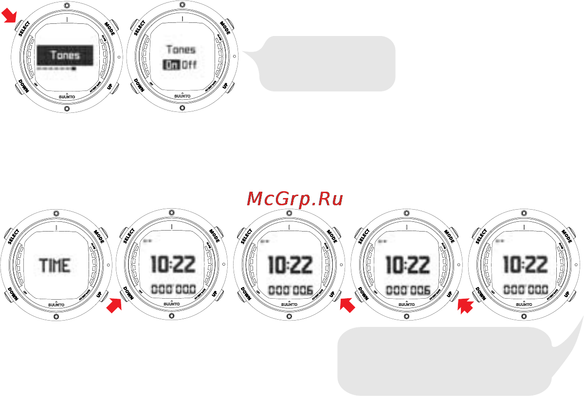 Suunto D6 [24/109] Stopwatch the suunto d6 s stopwatch measures elapsed and split times a separate stopwatch dive timer can also be used when in gauge mode see section 6 diving in gauge mode divegauge