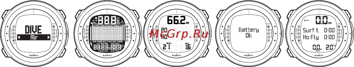 Suunto D4i [61/147] Активация режима dive погружение
