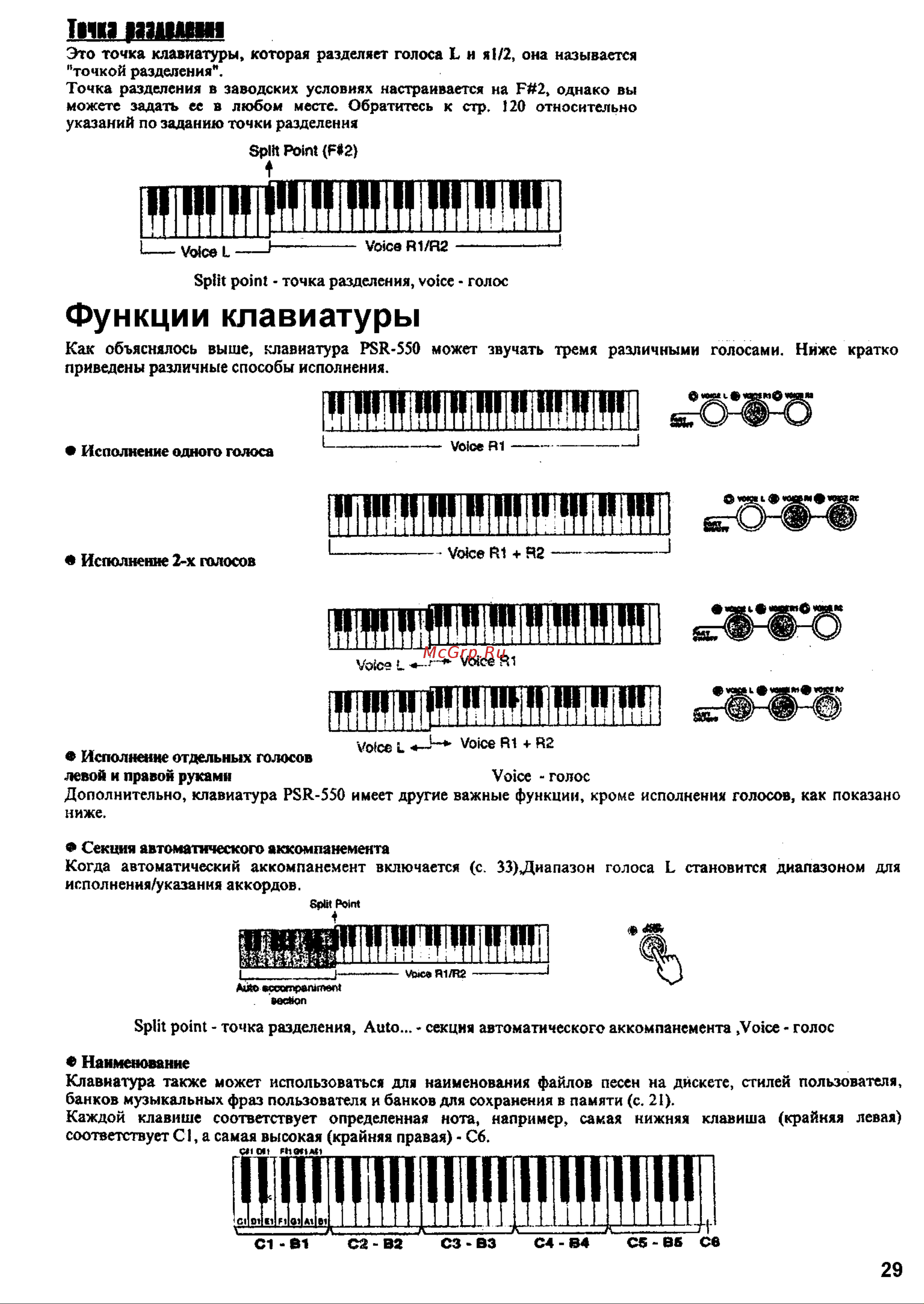 Yamaha PSR-550 [27/127] Мни