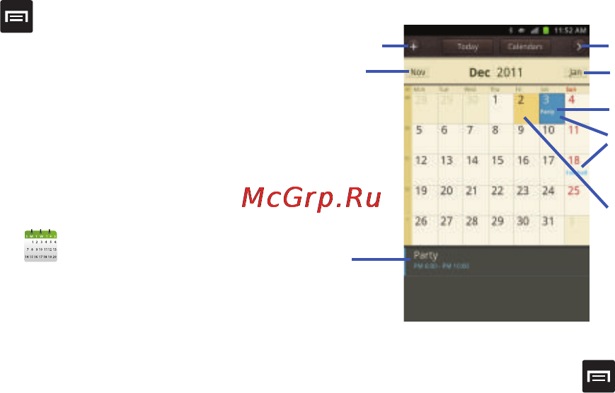 Samsung SGH-i717 Galaxy Note [148/223] Calendar