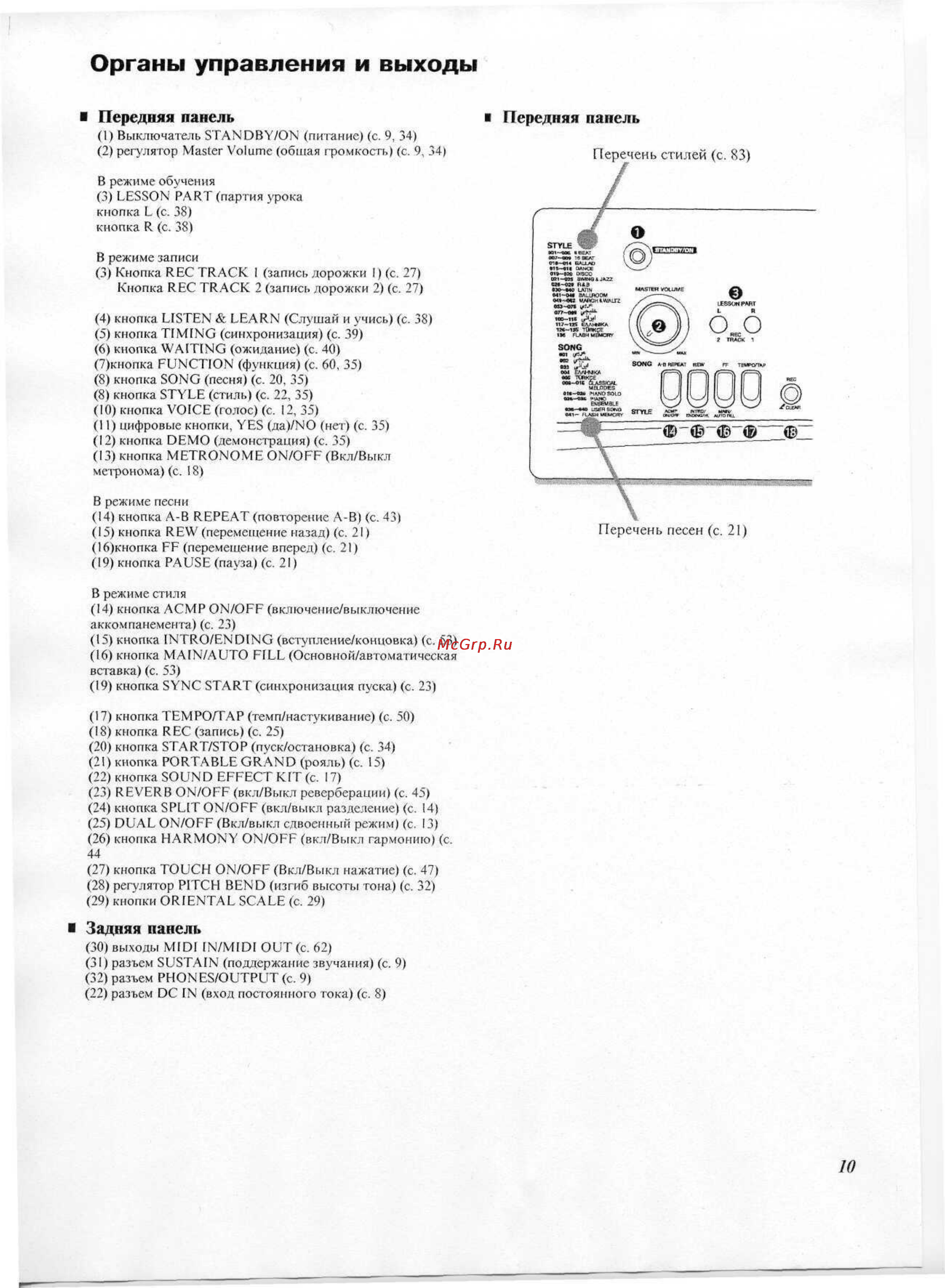 Yamaha PSR-A300 Инструкция по эксплуатации онлайн [6/63] 12831
